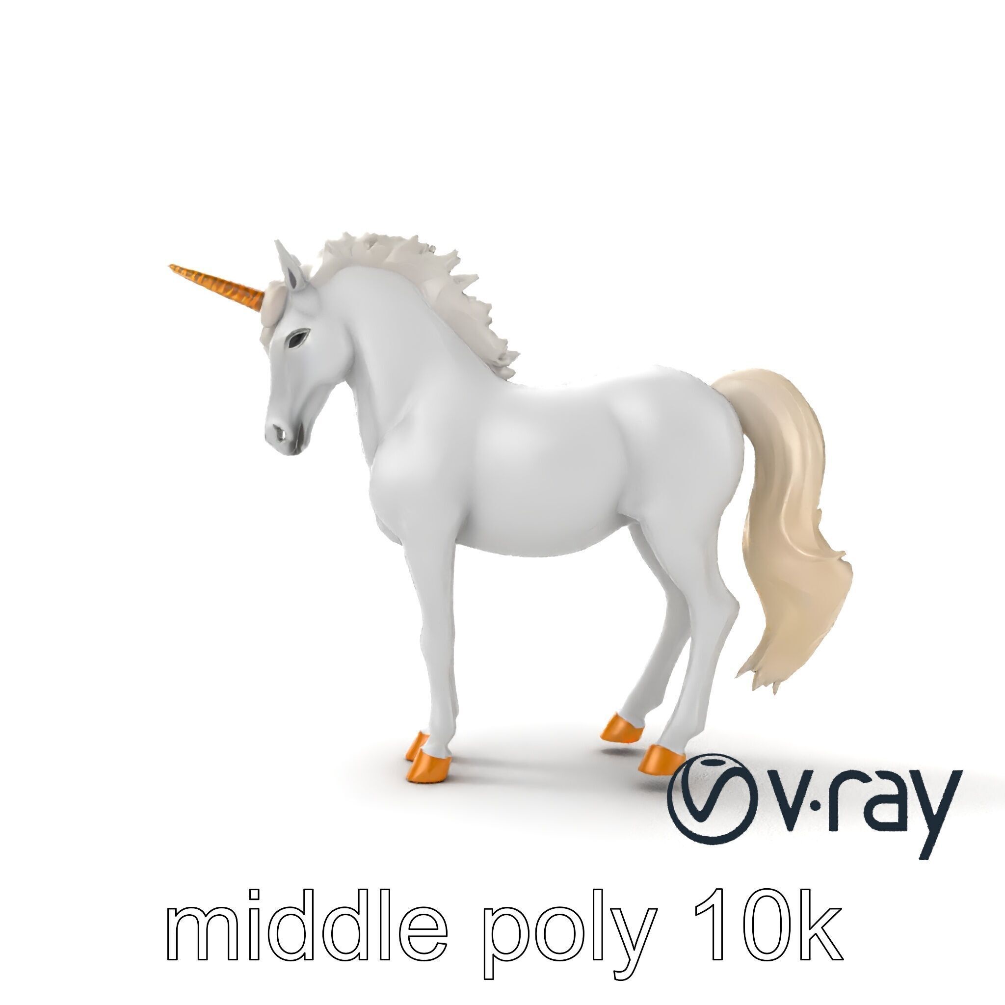 Majestic Unicorn Fantasy Creature Model Pack Low-poly 3D model_12