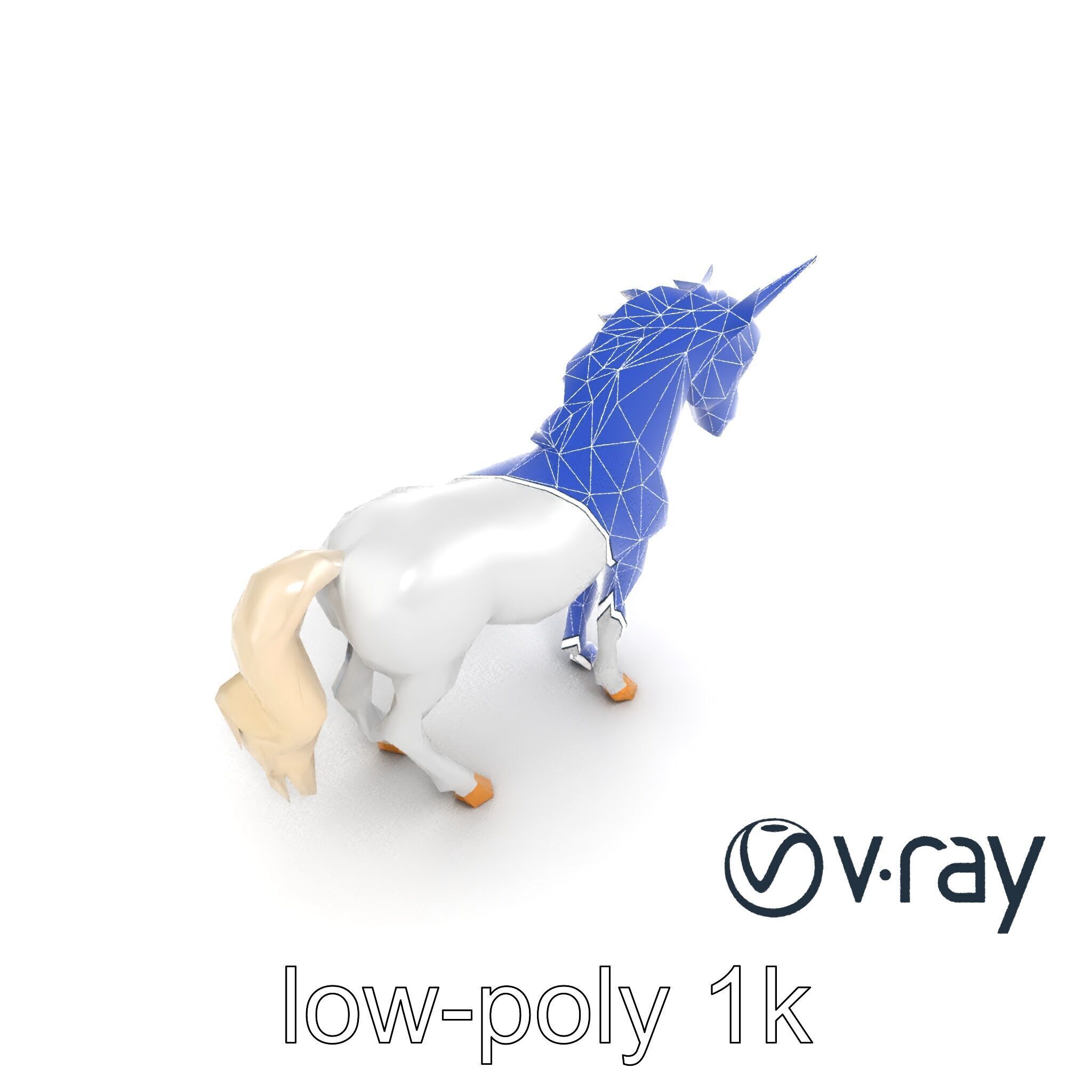 Majestic Unicorn Fantasy Creature Model Pack Low-poly 3D model_24