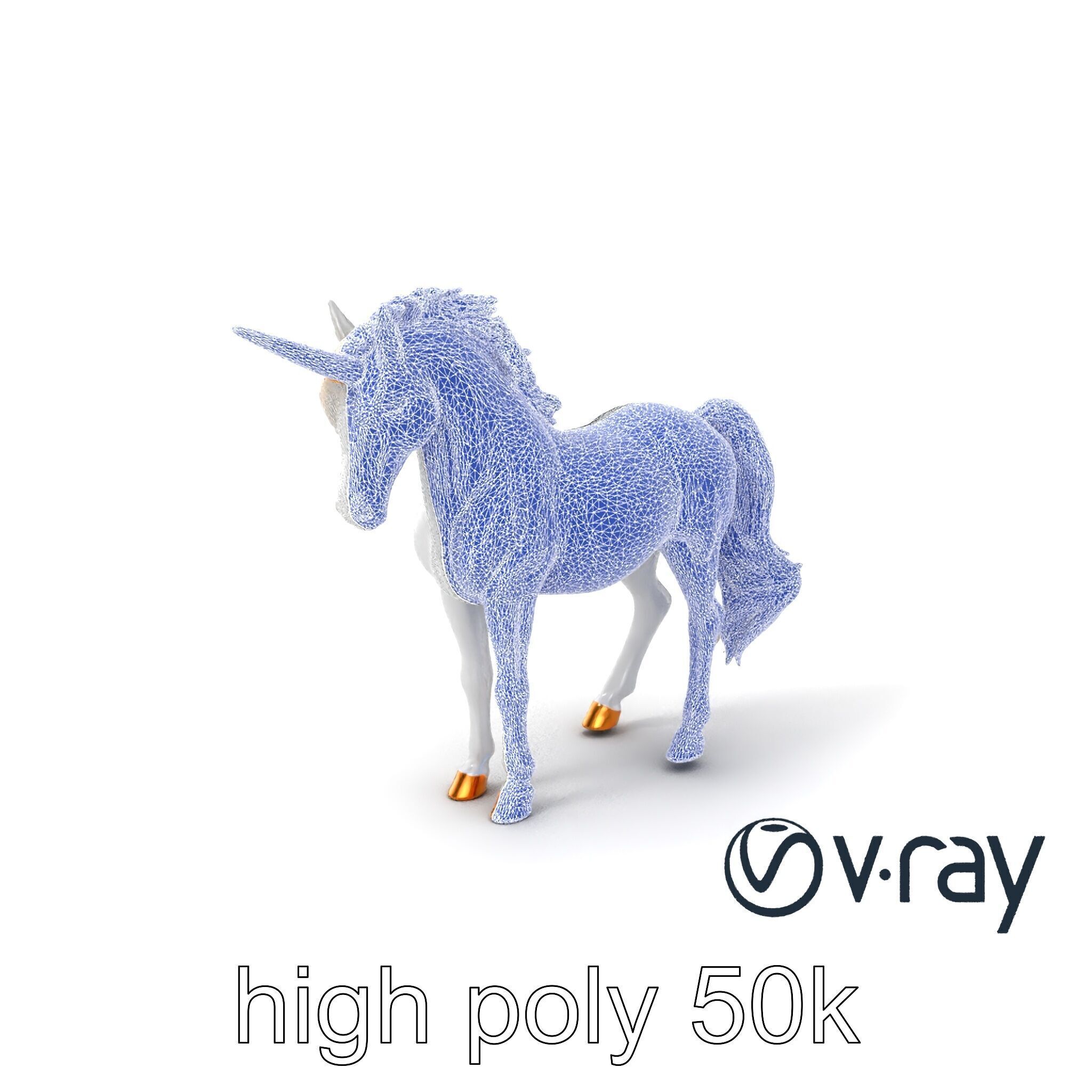 Majestic Unicorn Fantasy Creature Model Pack Low-poly 3D model_9