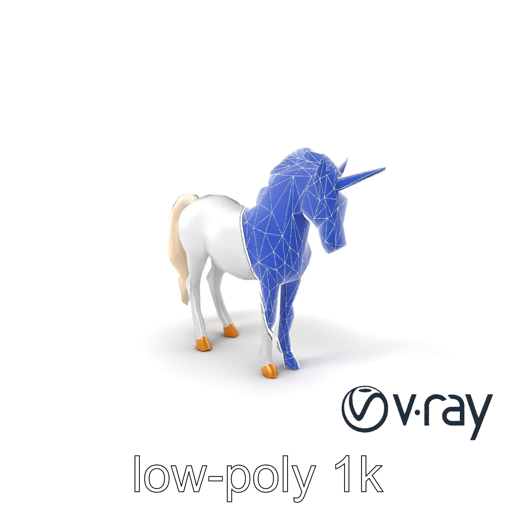 Majestic Unicorn Fantasy Creature Model Pack Low-poly 3D model_22