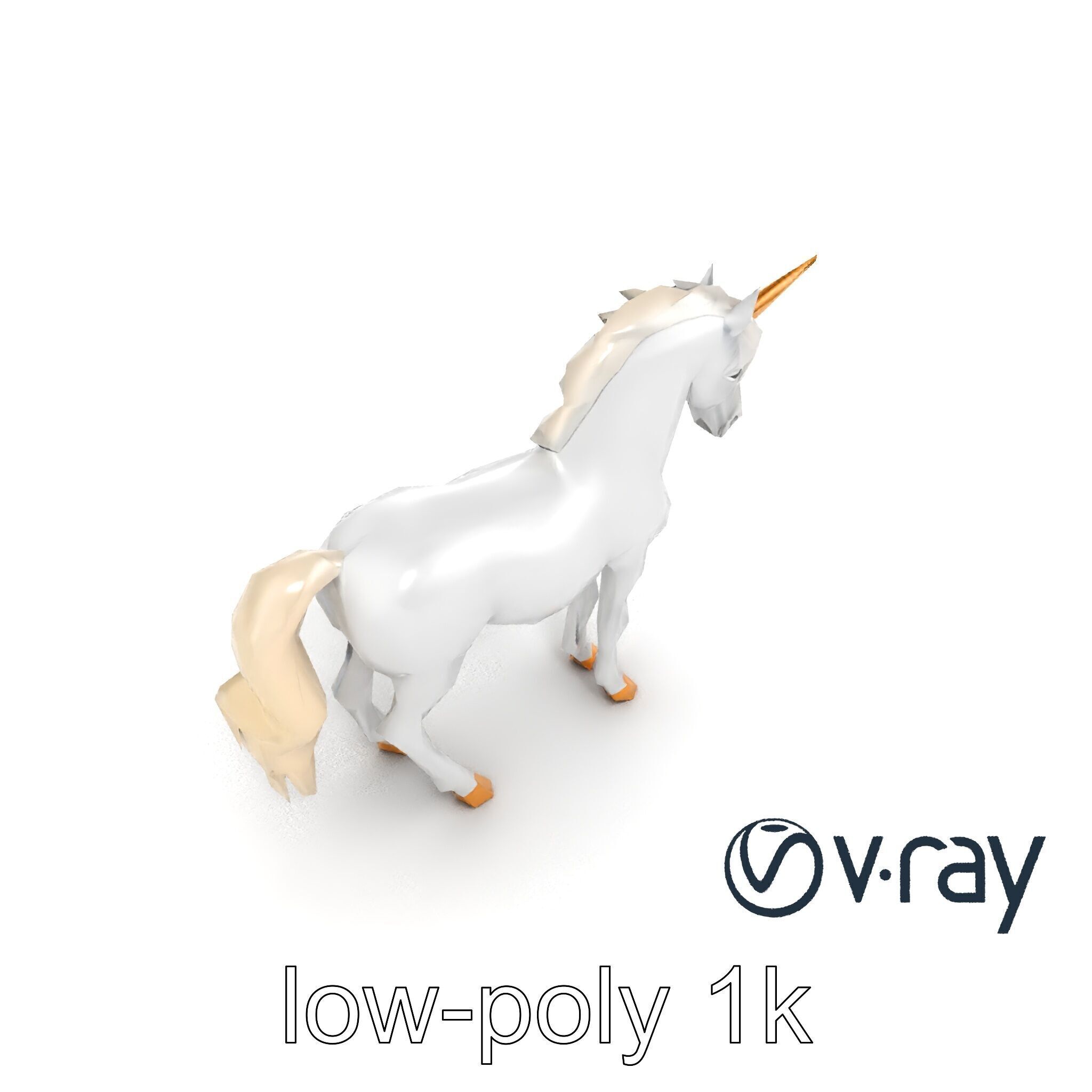 Majestic Unicorn Fantasy Creature Model Pack Low-poly 3D model_8