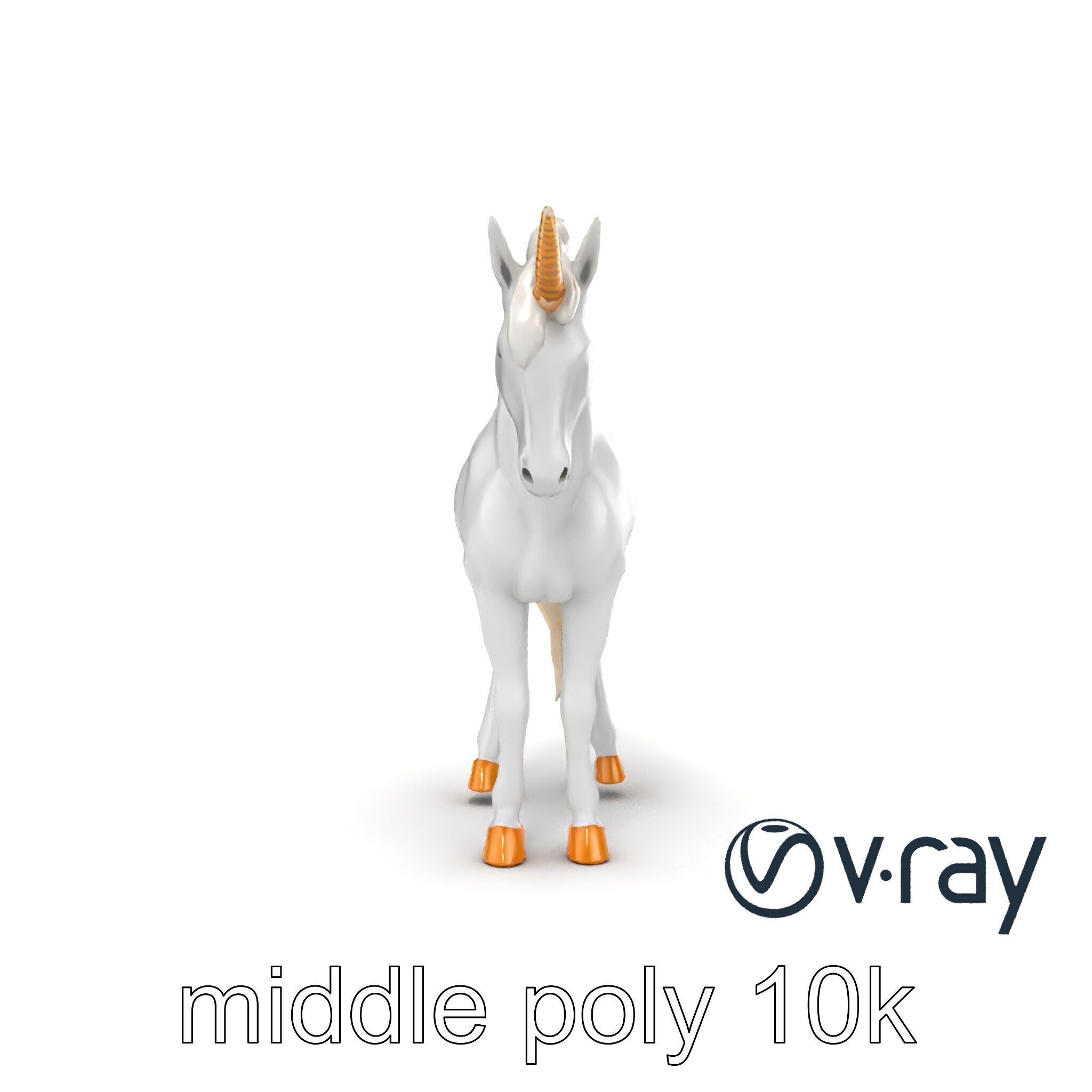 Majestic Unicorn Fantasy Creature Model Pack Low-poly 3D model_25