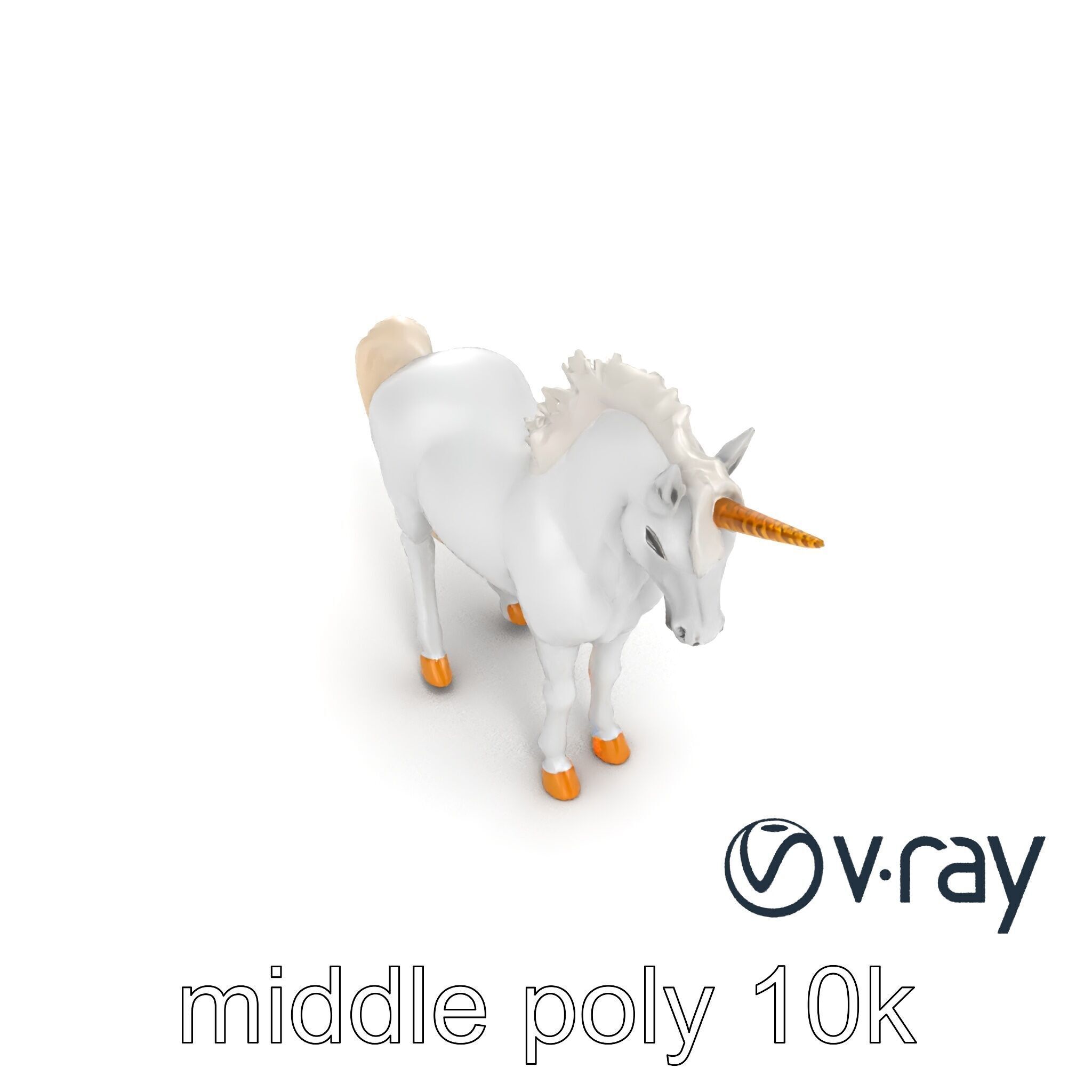 Majestic Unicorn Fantasy Creature Model Pack Low-poly 3D model_18