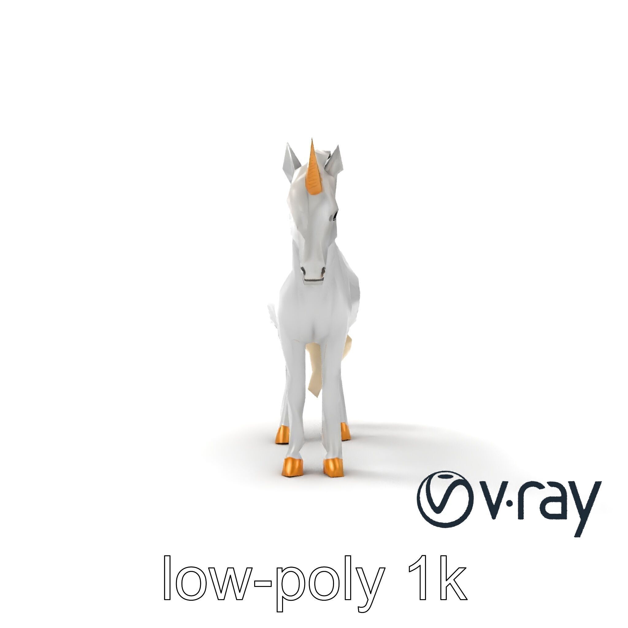 Majestic Unicorn Fantasy Creature Model Pack Low-poly 3D model_11