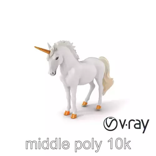 Majestic Unicorn Fantasy Creature Model Pack