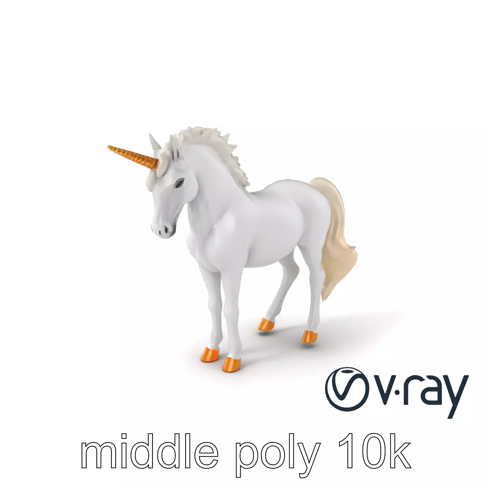Majestic Unicorn Fantasy Creature Model Pack Low-poly 3D model_0