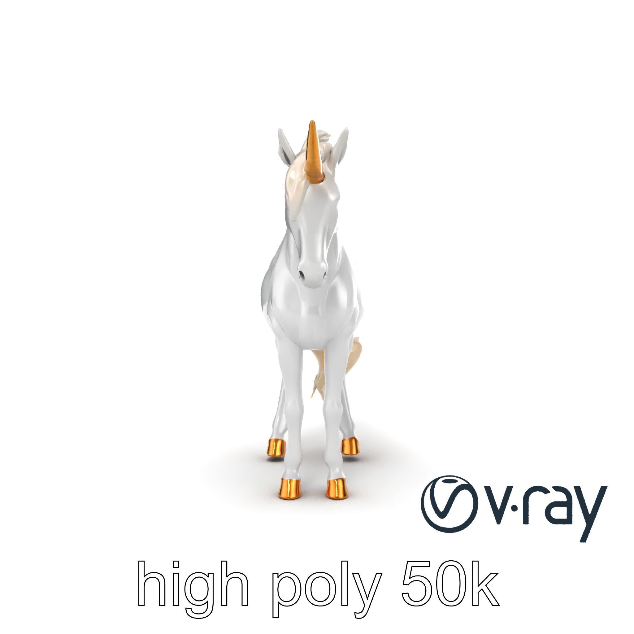 Majestic Unicorn Fantasy Creature Model Pack Low-poly 3D model_15