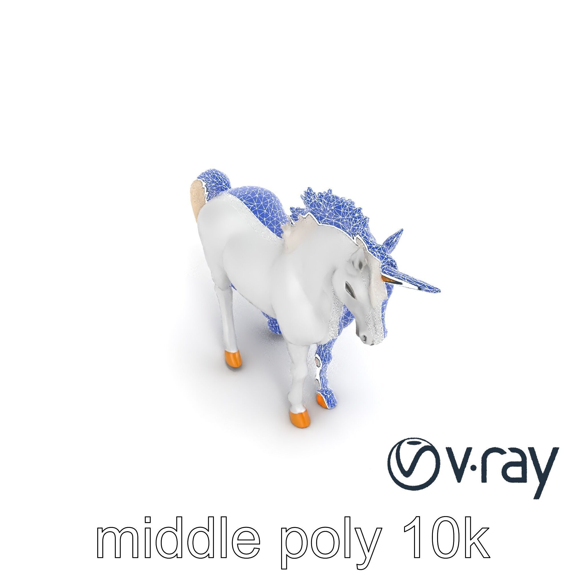Majestic Unicorn Fantasy Creature Model Pack Low-poly 3D model_21