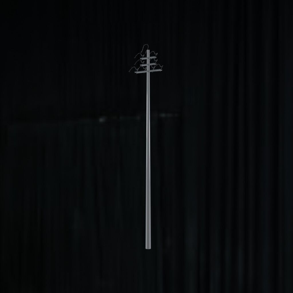 Electronic Concrete Pole Low-poly 3D model_2