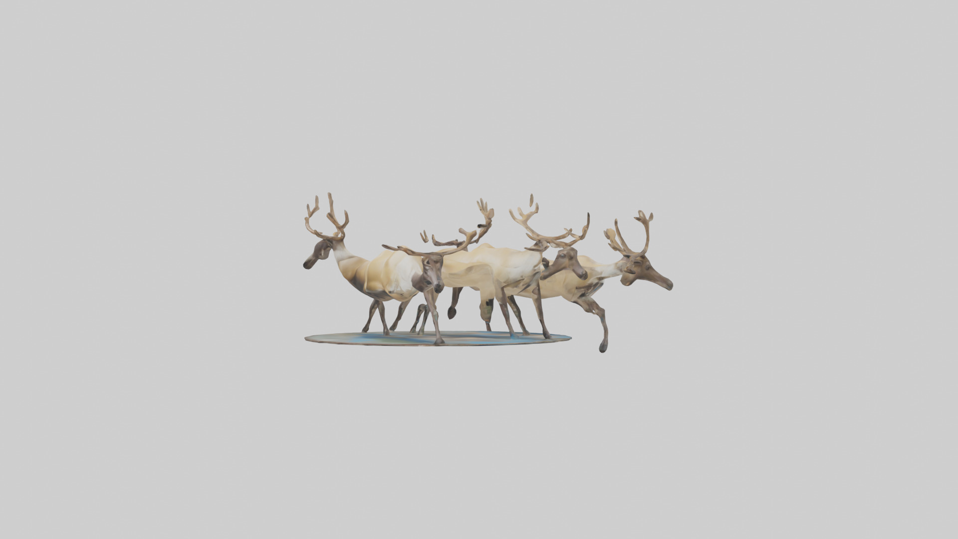 Caribou migrating model Low-poly 3D model_22