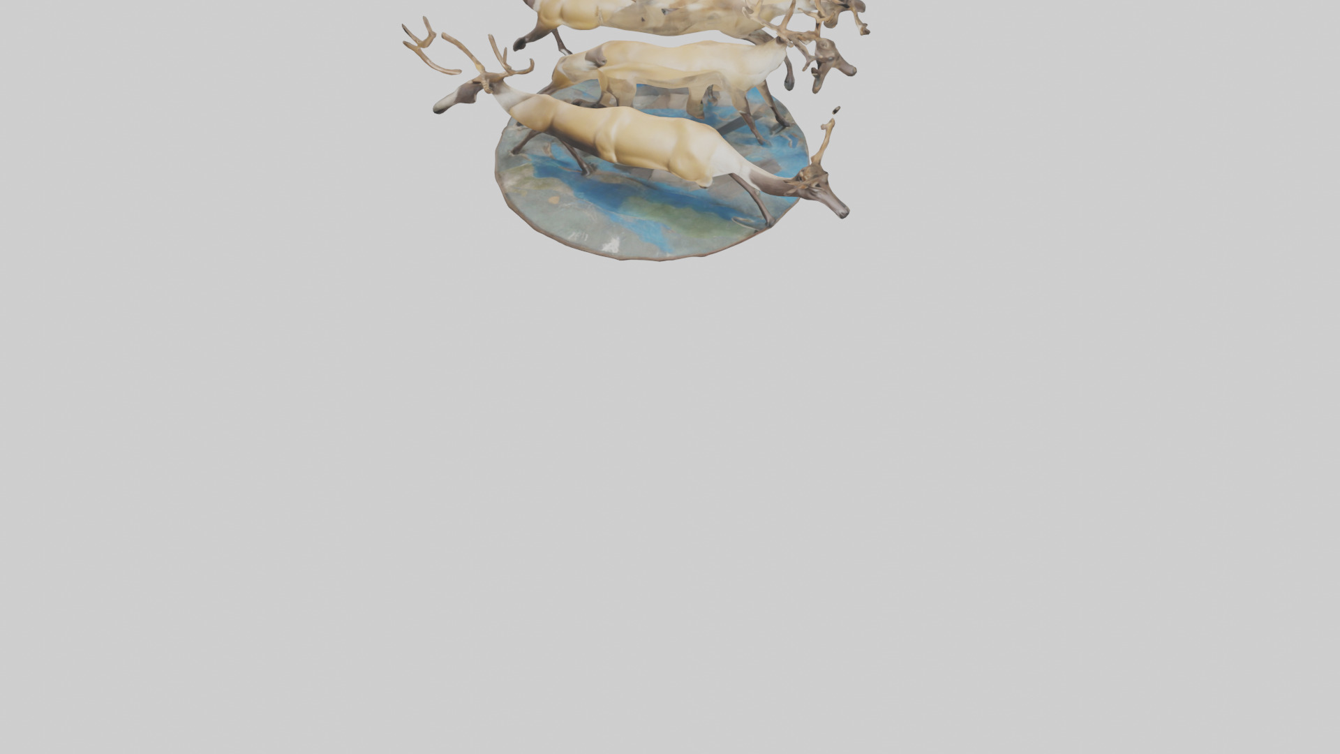 Caribou migrating model Low-poly 3D model_5