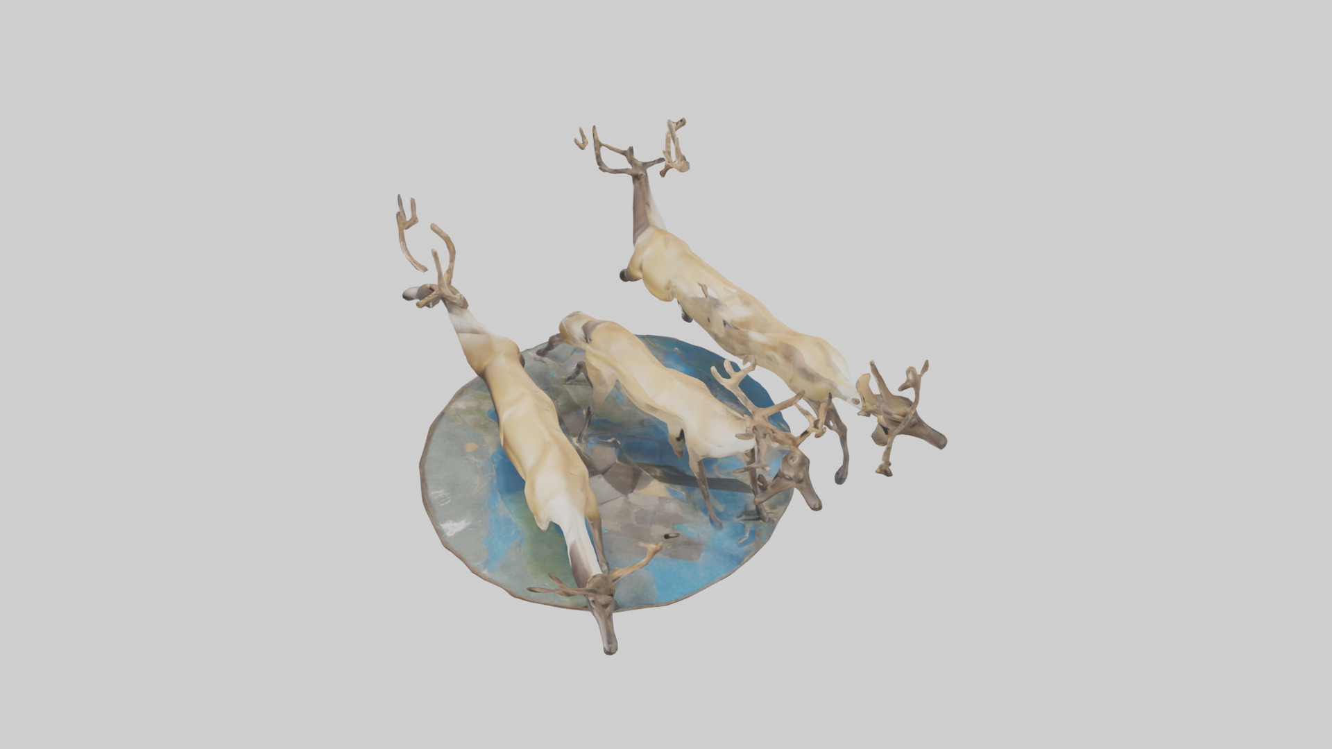 Caribou migrating model Low-poly 3D model_27
