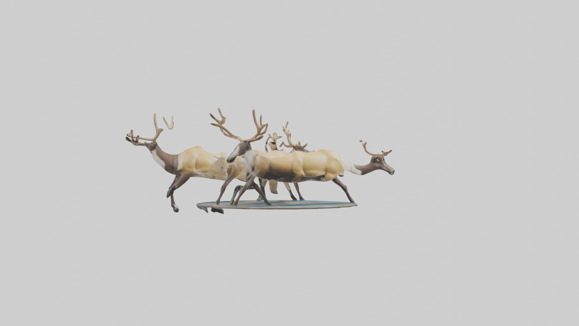 Caribou migrating model Low-poly 3D model_18
