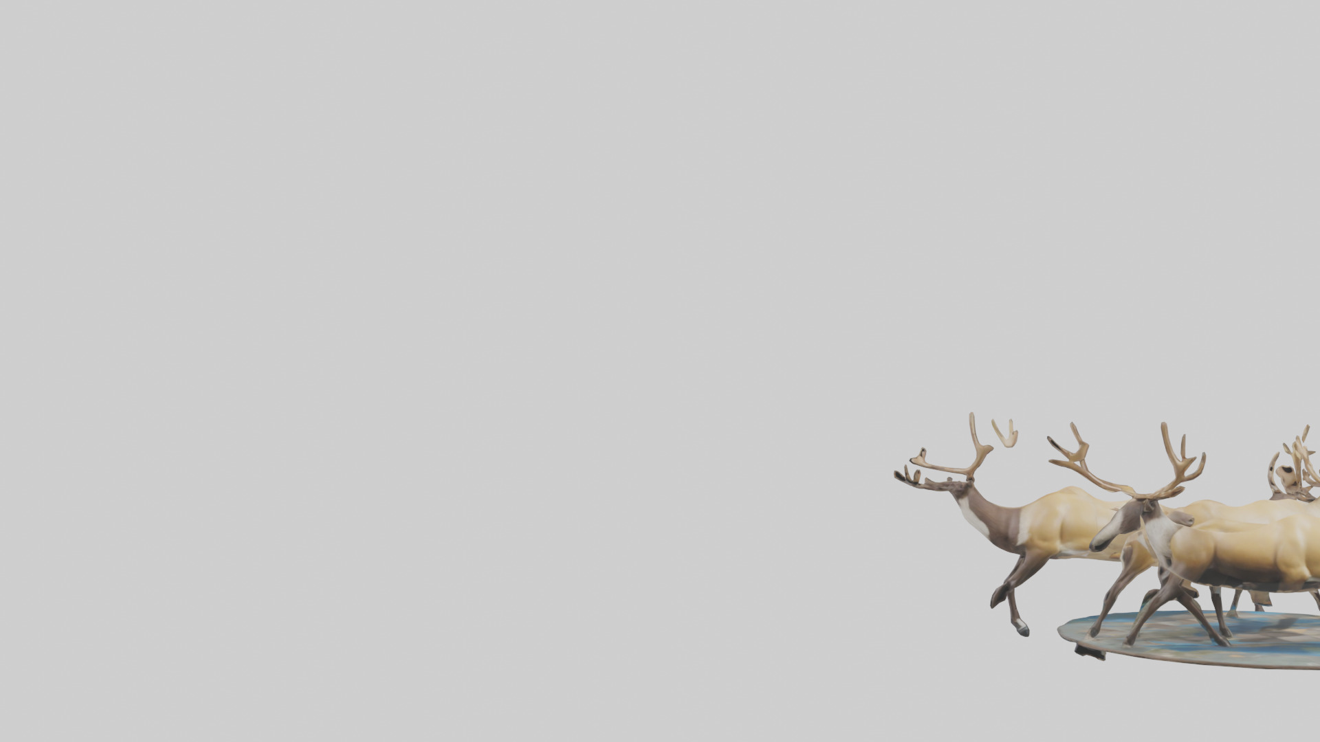 Caribou migrating model Low-poly 3D model_21