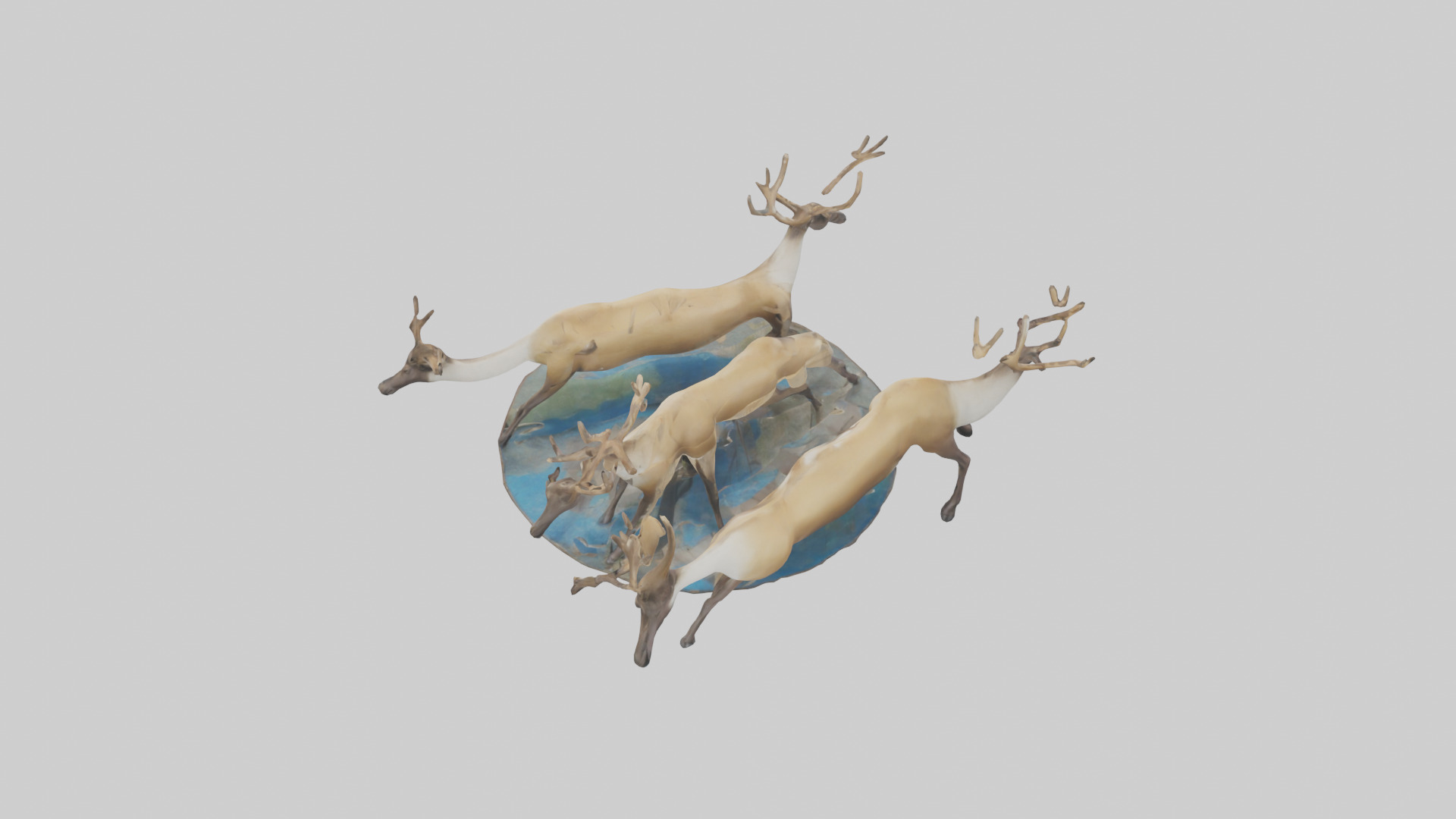 Caribou migrating model Low-poly 3D model_25