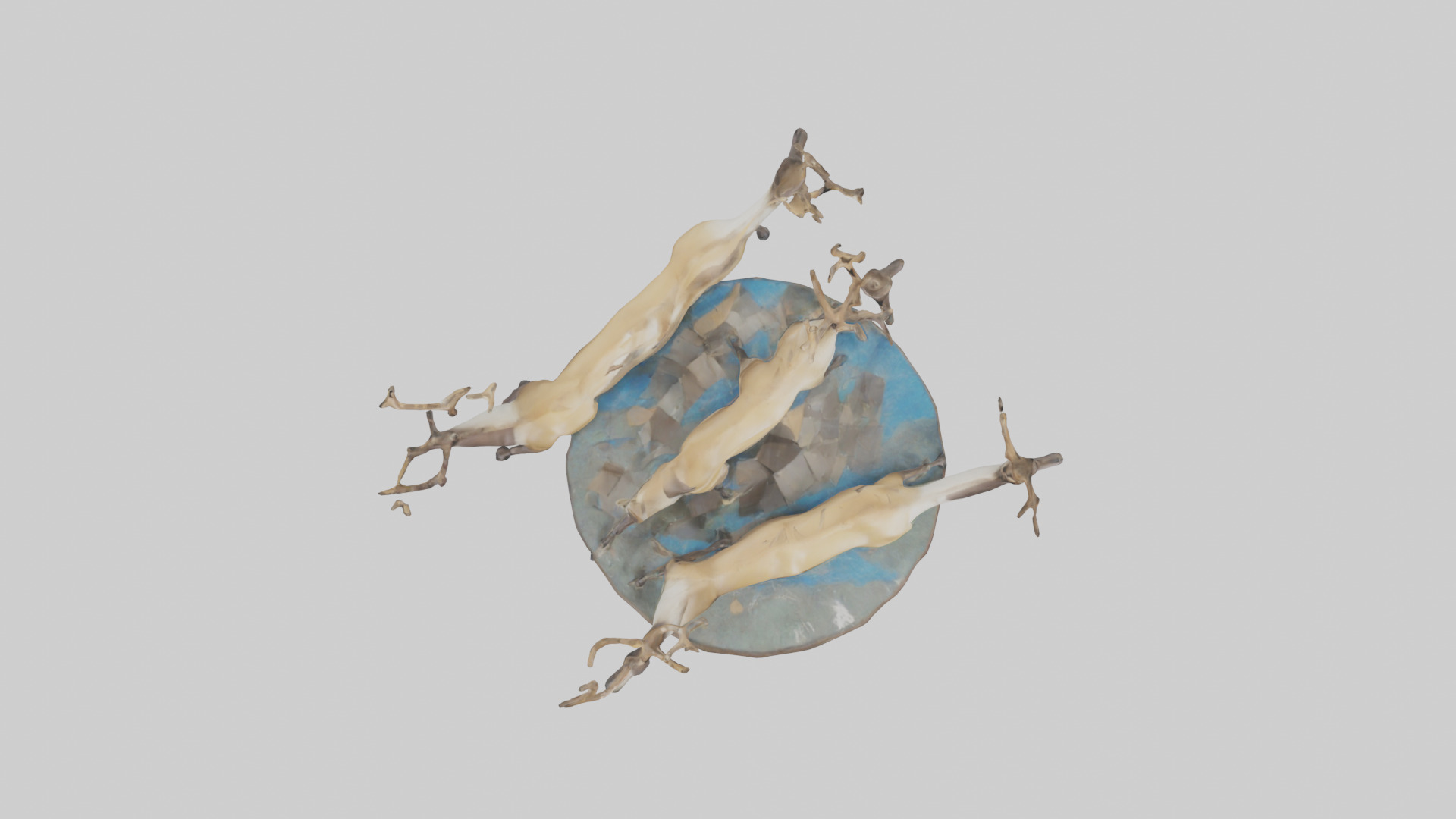 Caribou migrating model Low-poly 3D model_24