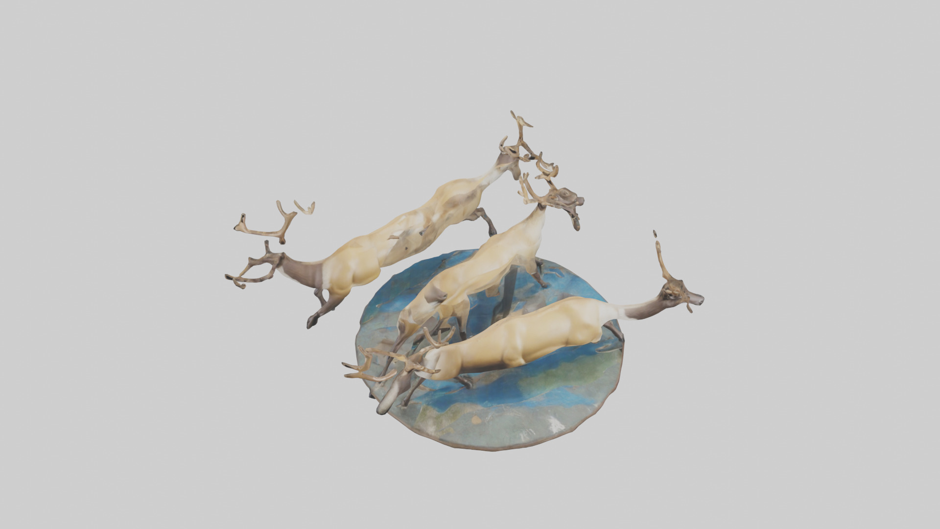 Caribou migrating model Low-poly 3D model_26