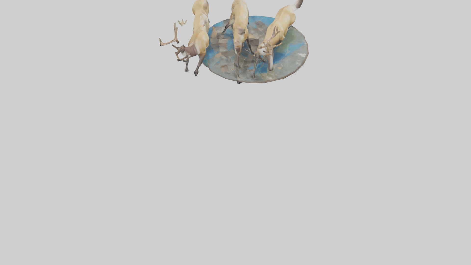 Caribou migrating model Low-poly 3D model_6