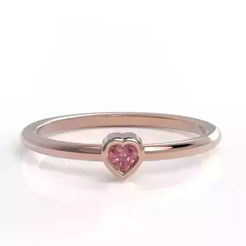Heart bezel ring