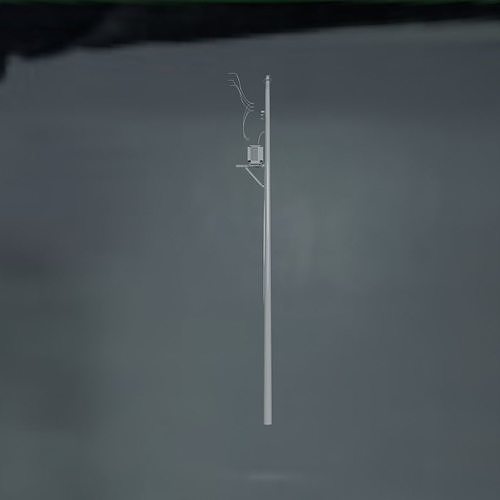Electronic Concrete Pole Low-poly 3D model