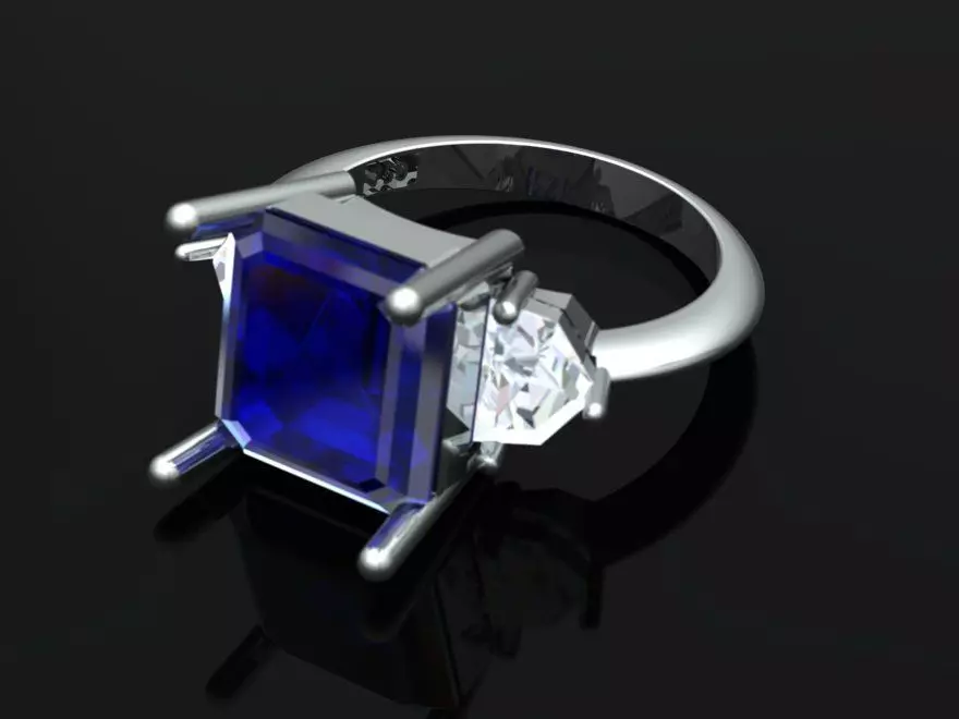 Cadillac And Emerald Ring 3D print model