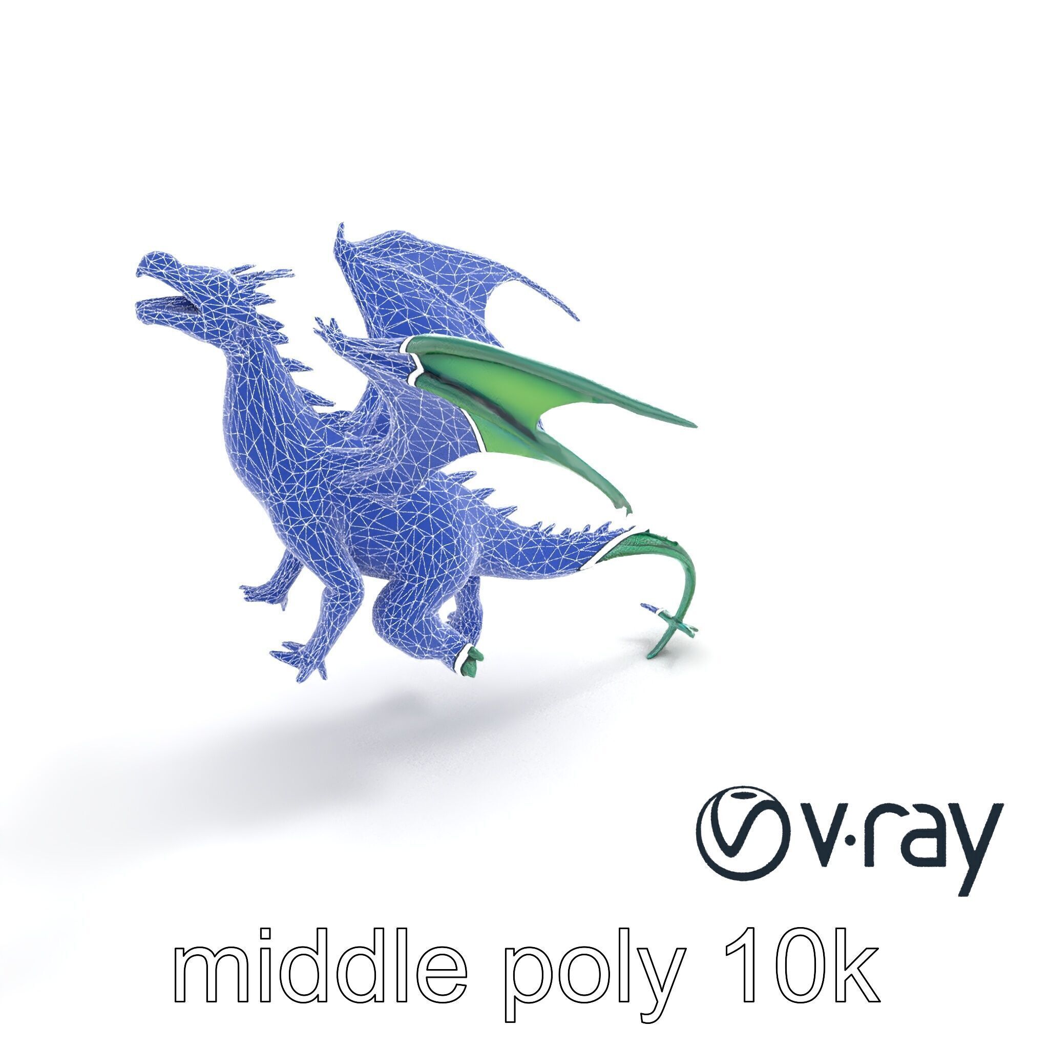 Ancient Wyvern Emerald Scales model pack Low-poly 3D model_28