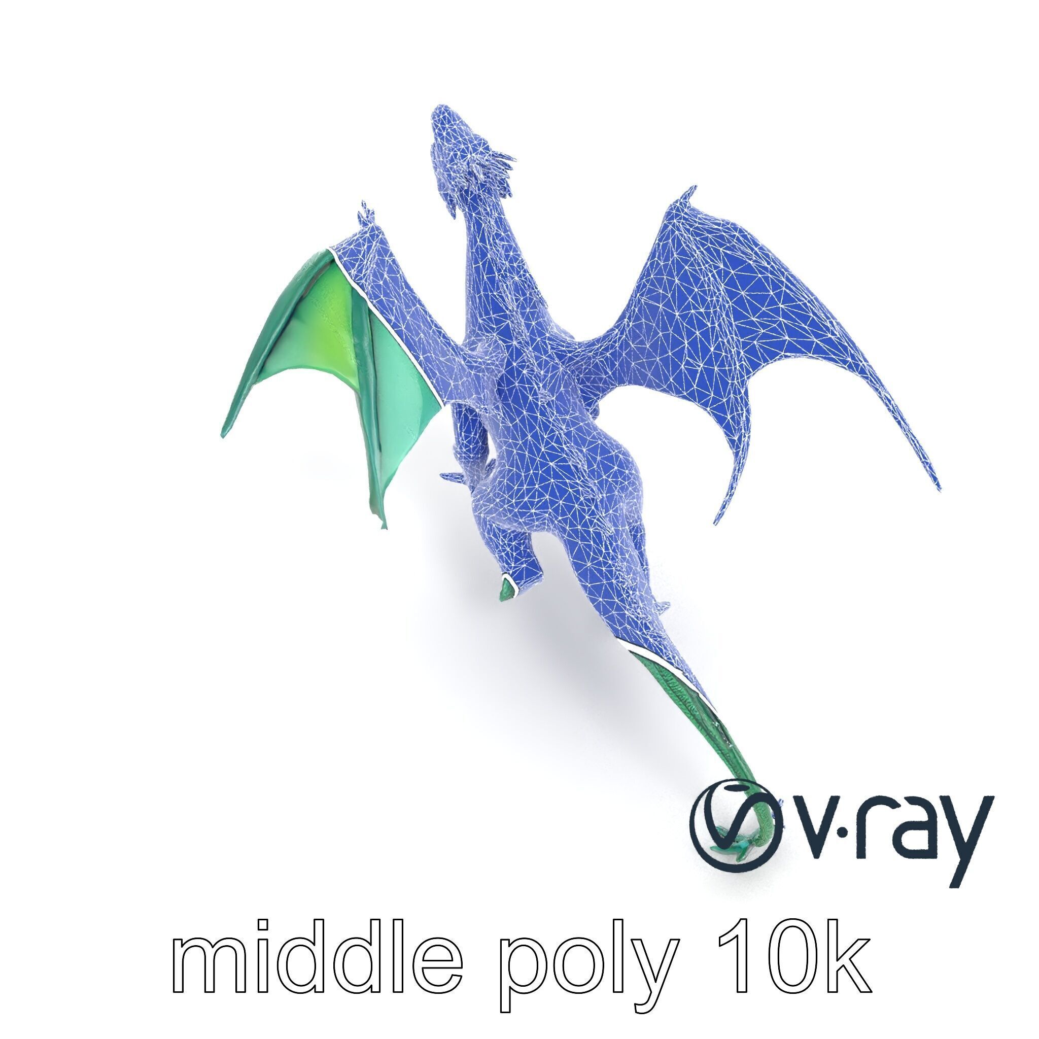 Ancient Wyvern Emerald Scales model pack Low-poly 3D model_18