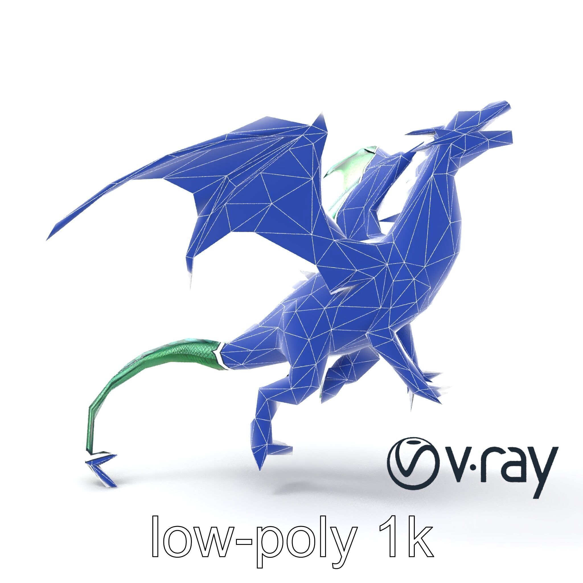 Ancient Wyvern Emerald Scales model pack Low-poly 3D model_31