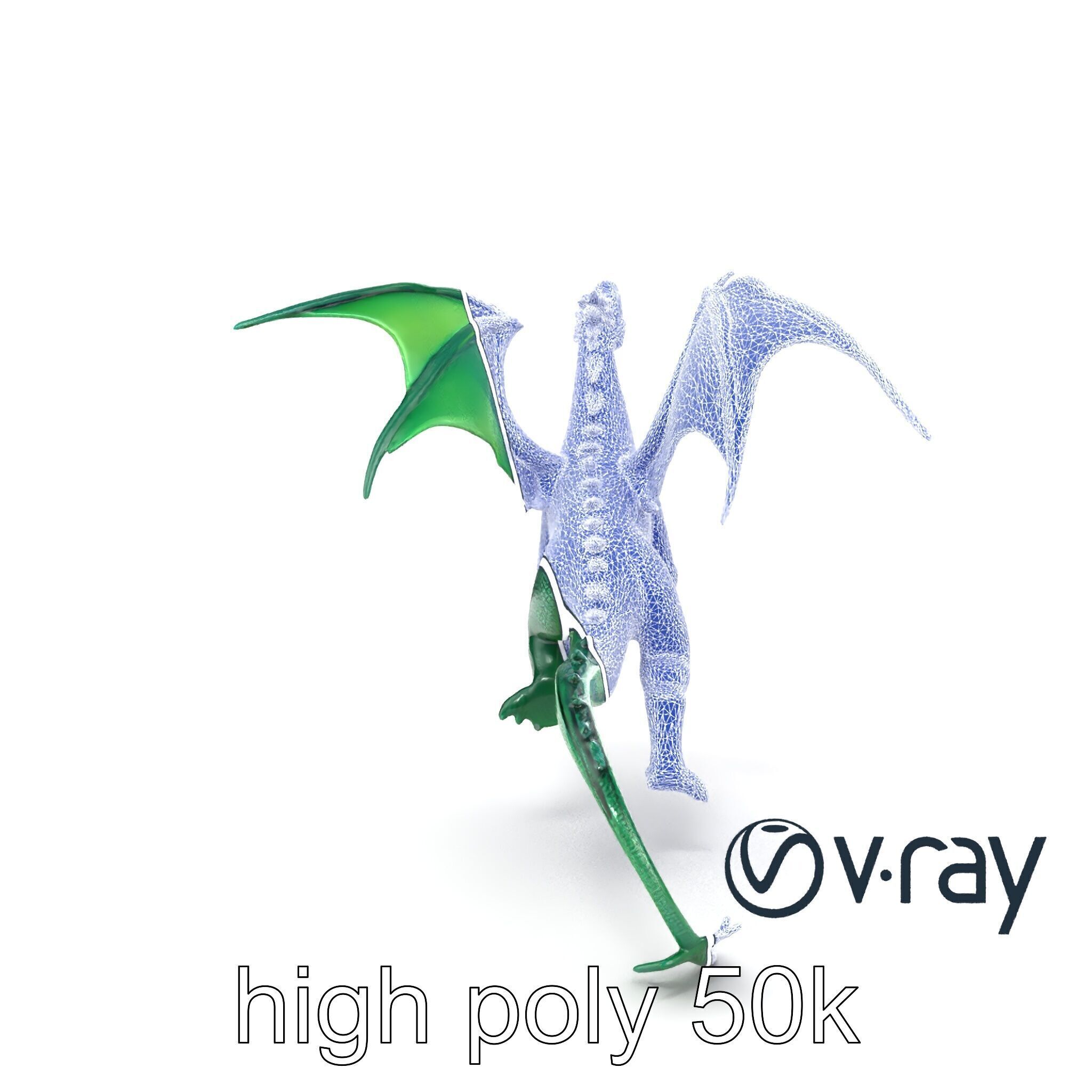 Ancient Wyvern Emerald Scales model pack Low-poly 3D model_24