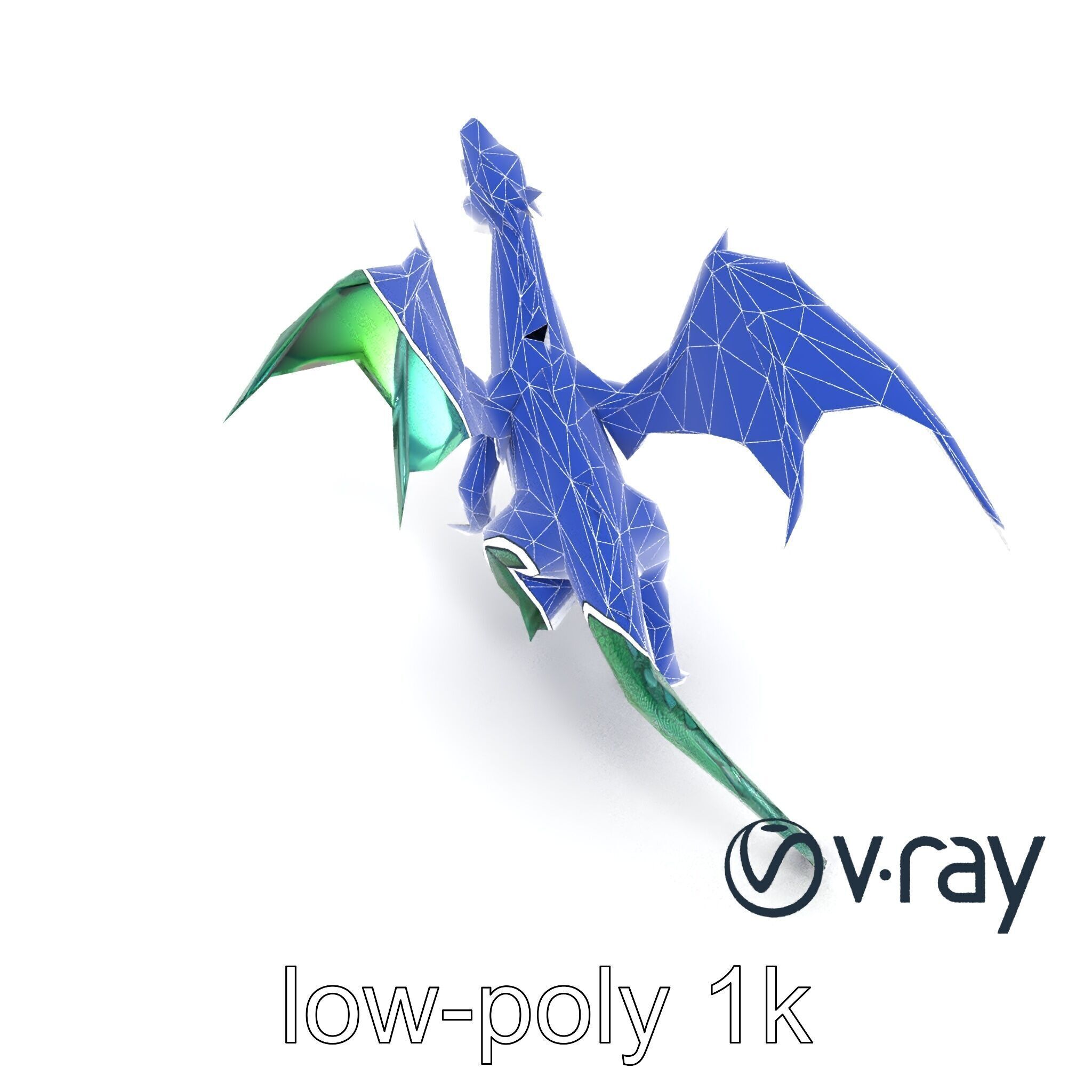 Ancient Wyvern Emerald Scales model pack Low-poly 3D model_19