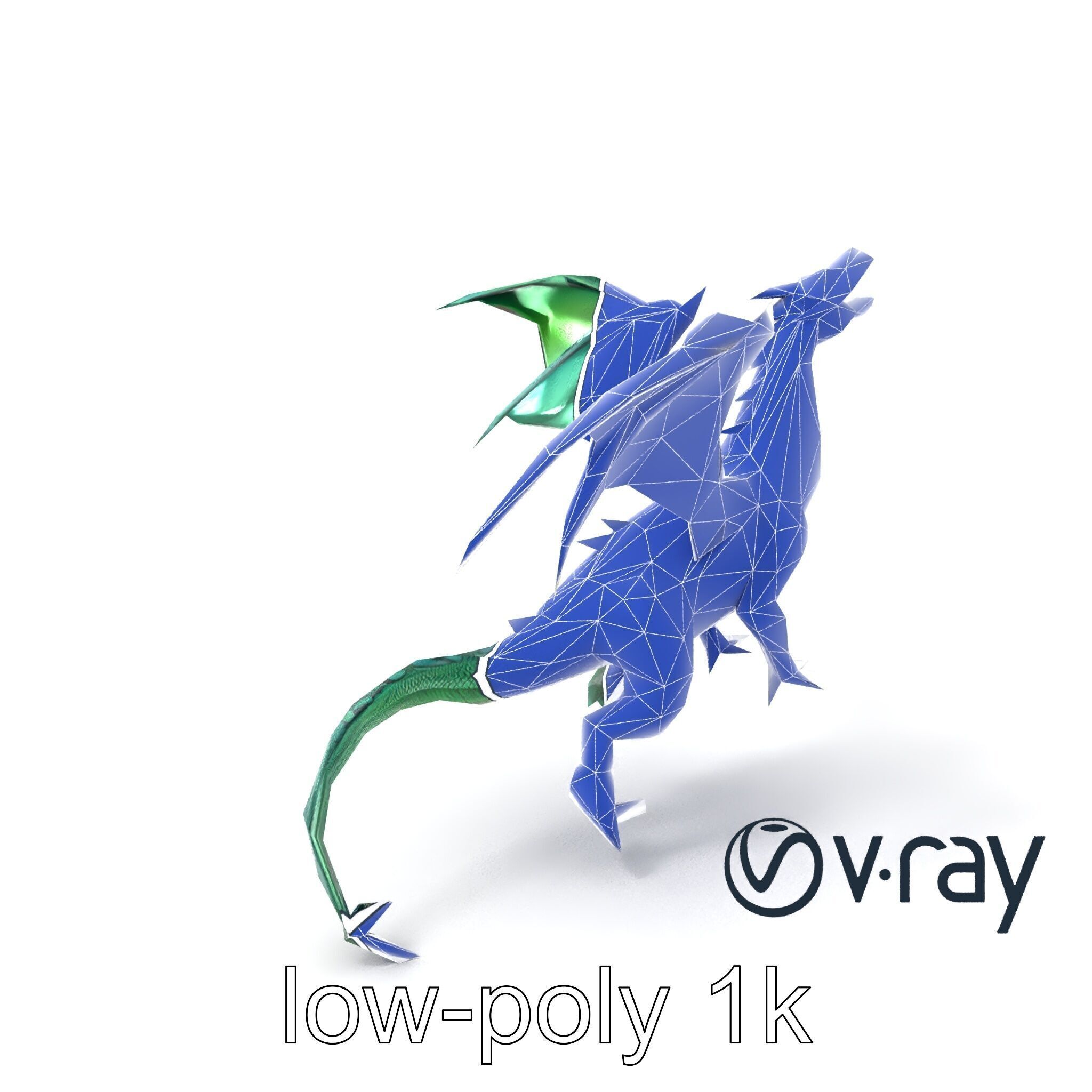 Ancient Wyvern Emerald Scales model pack Low-poly 3D model_17