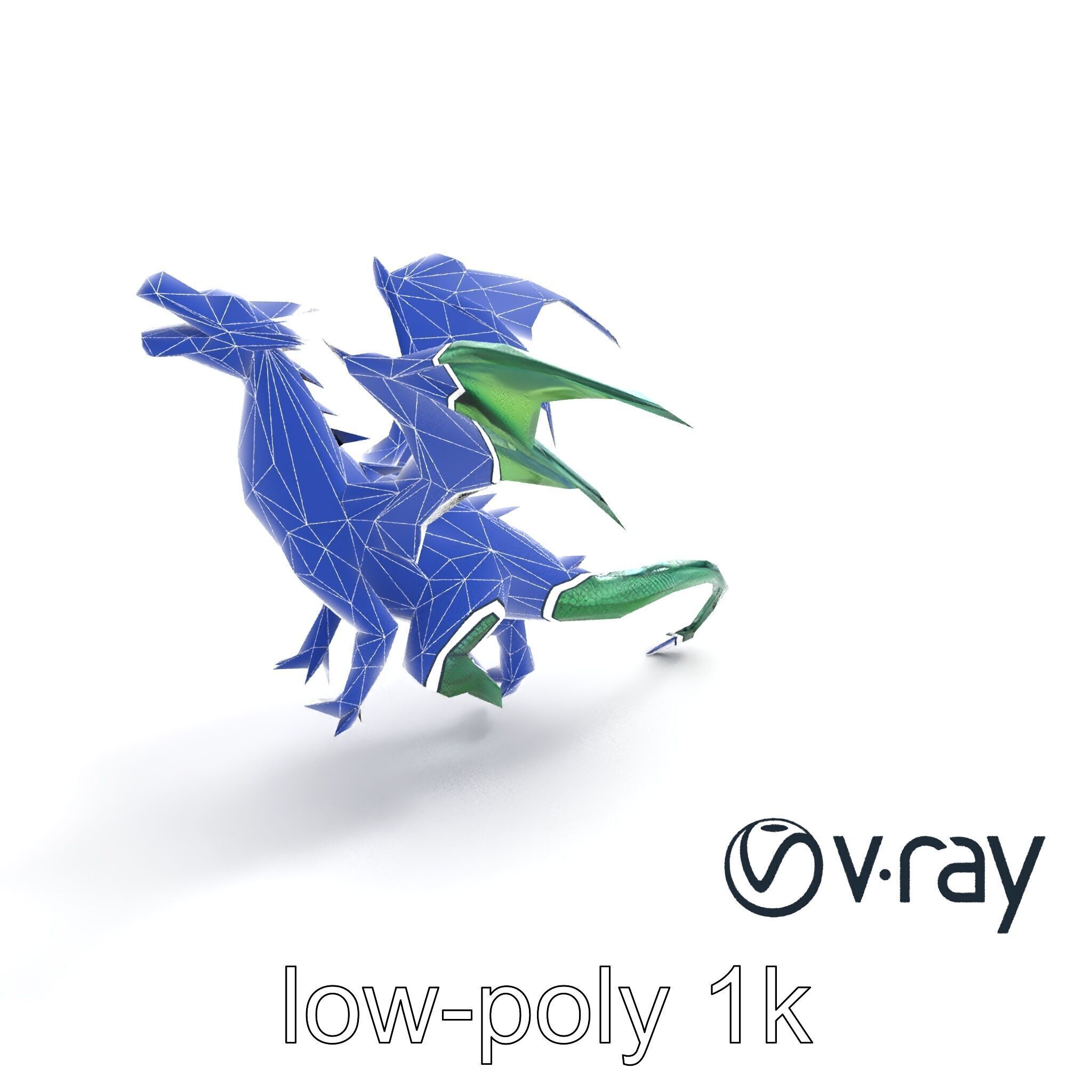 Ancient Wyvern Emerald Scales model pack Low-poly 3D model_13