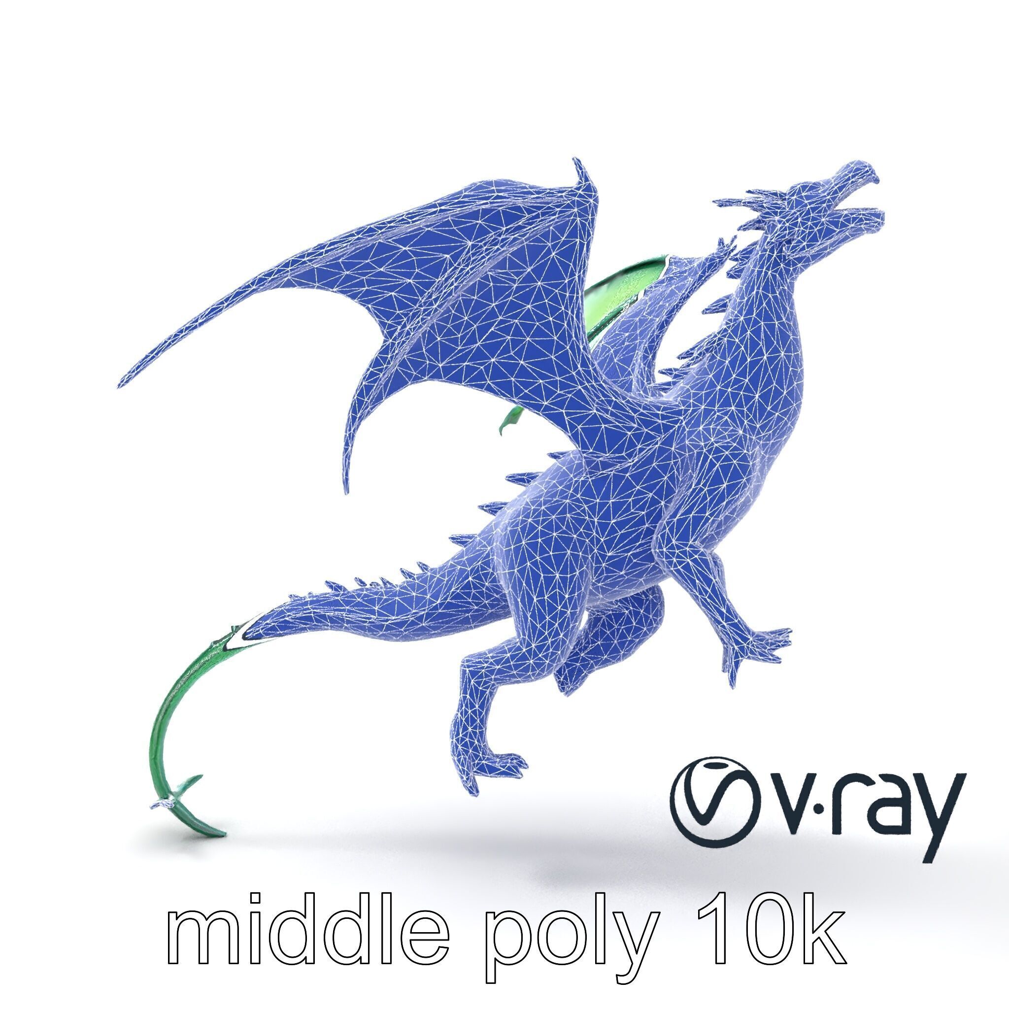 Ancient Wyvern Emerald Scales model pack Low-poly 3D model_30