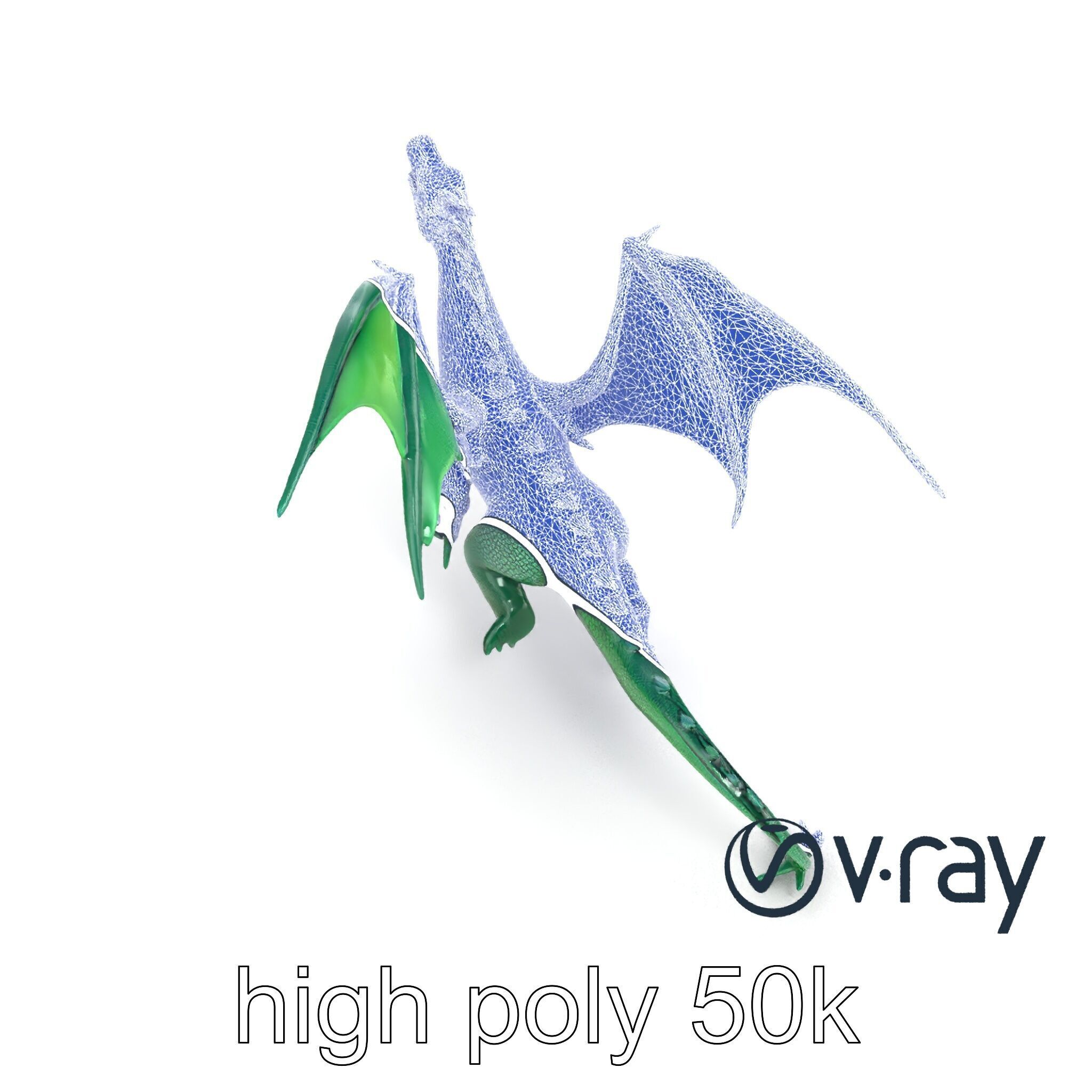 Ancient Wyvern Emerald Scales model pack Low-poly 3D model_29