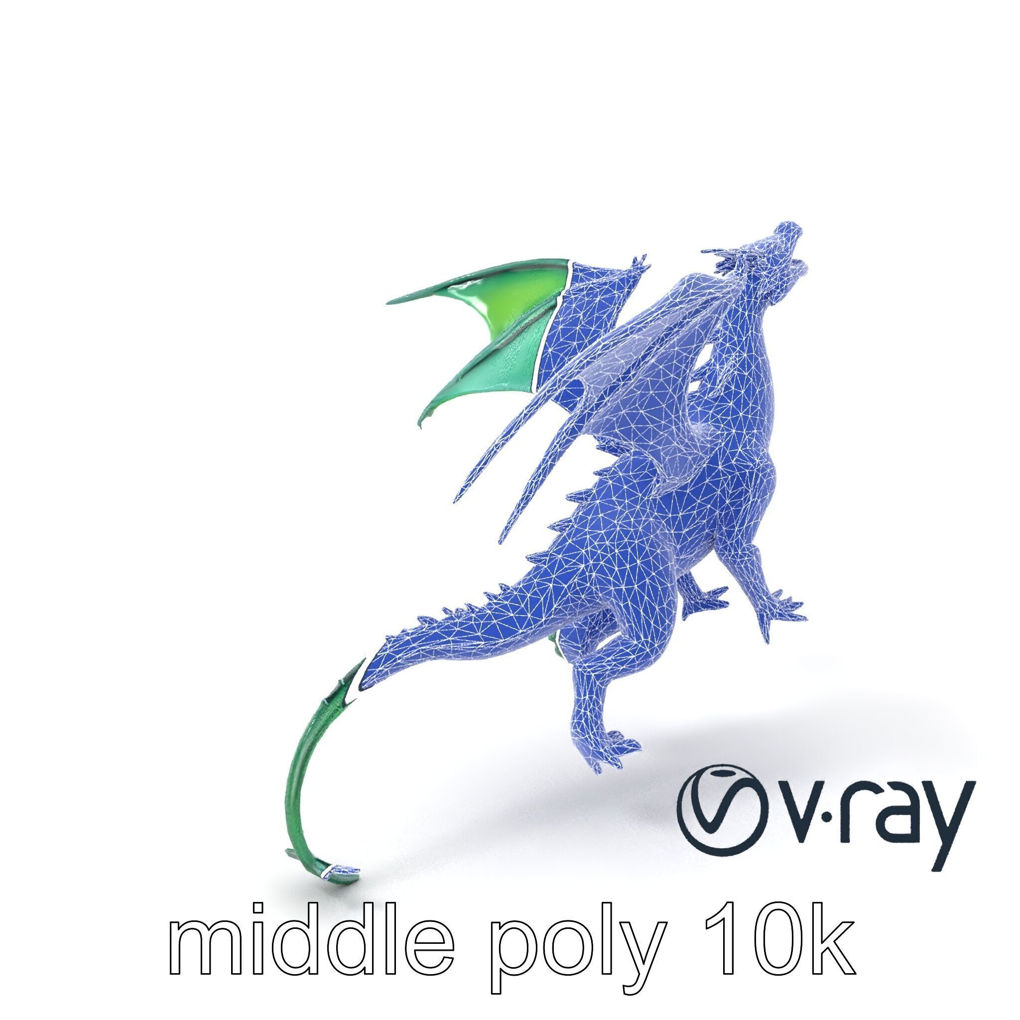Ancient Wyvern Emerald Scales model pack Low-poly 3D model_11