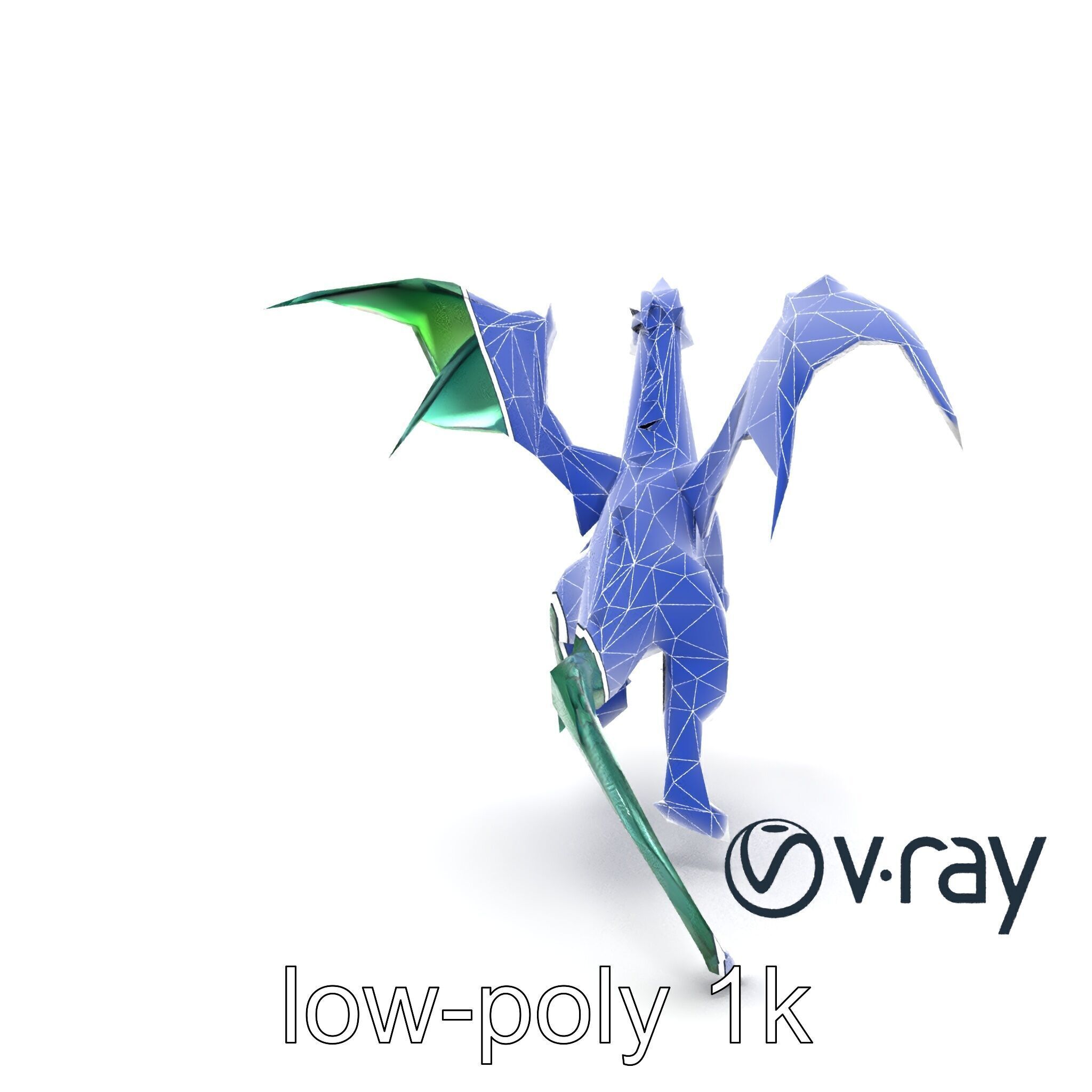 Ancient Wyvern Emerald Scales model pack Low-poly 3D model_21