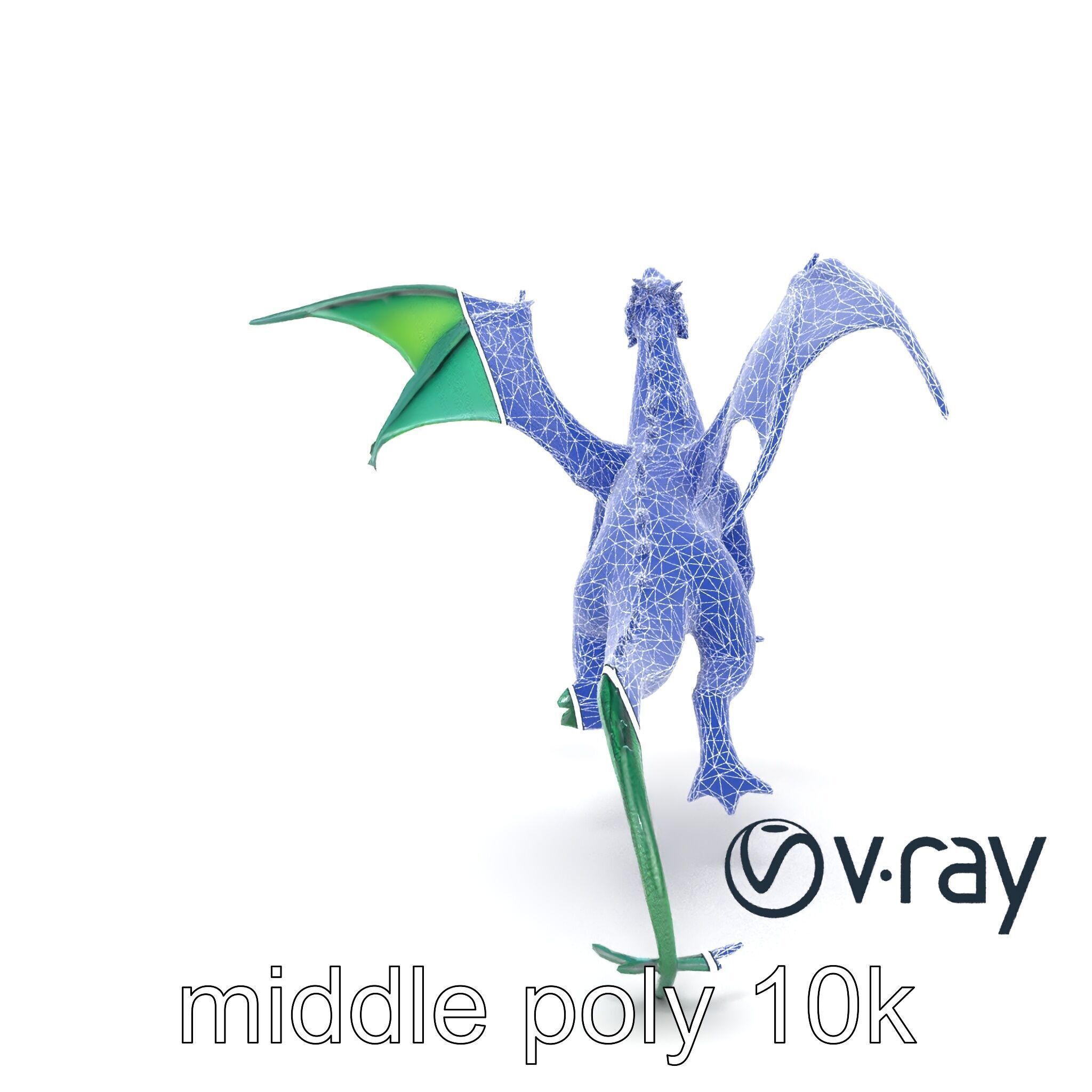Ancient Wyvern Emerald Scales model pack Low-poly 3D model_22