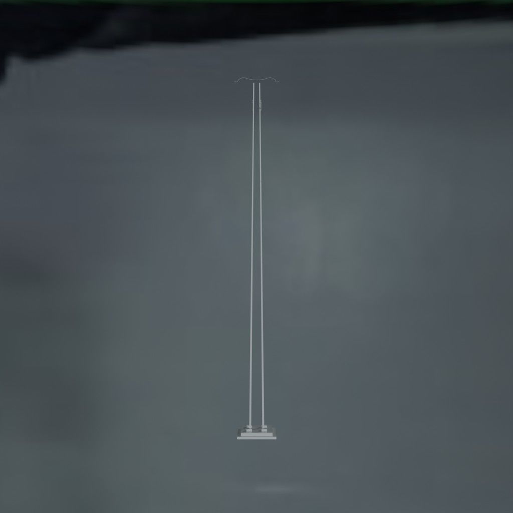 Electronic Concrete Pole Low-poly 3D model_0