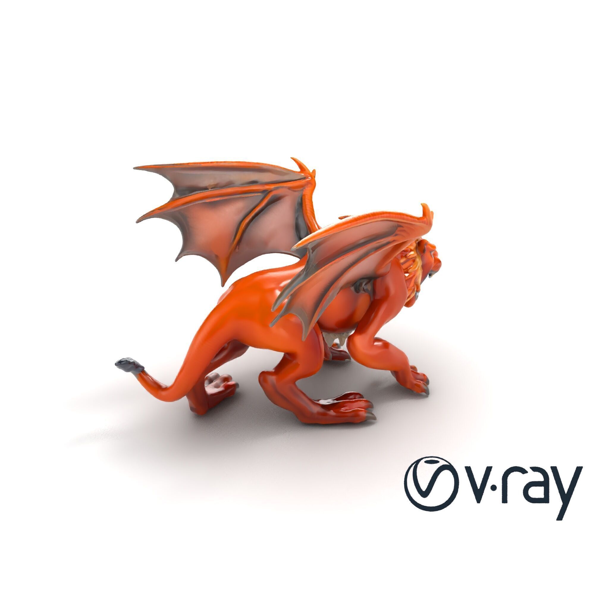 Ferocious Manticore Creature Model Pack Low-poly 3D model_9