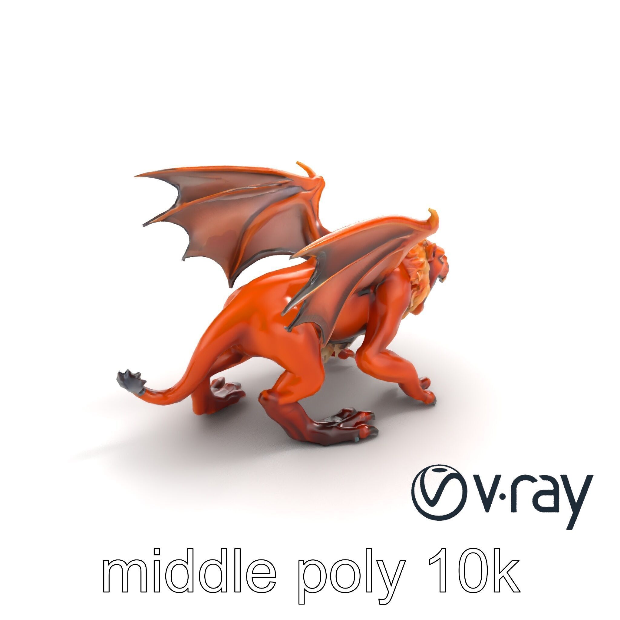 Ferocious Manticore Creature Model Pack Low-poly 3D model_7