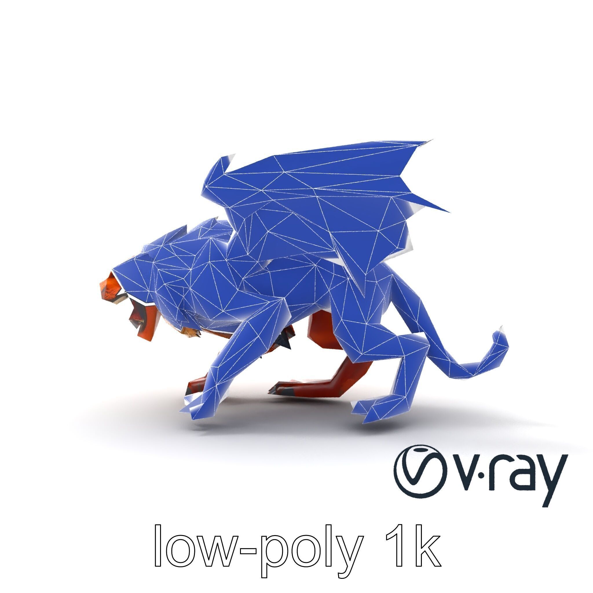 Ferocious Manticore Creature Model Pack Low-poly 3D model_18
