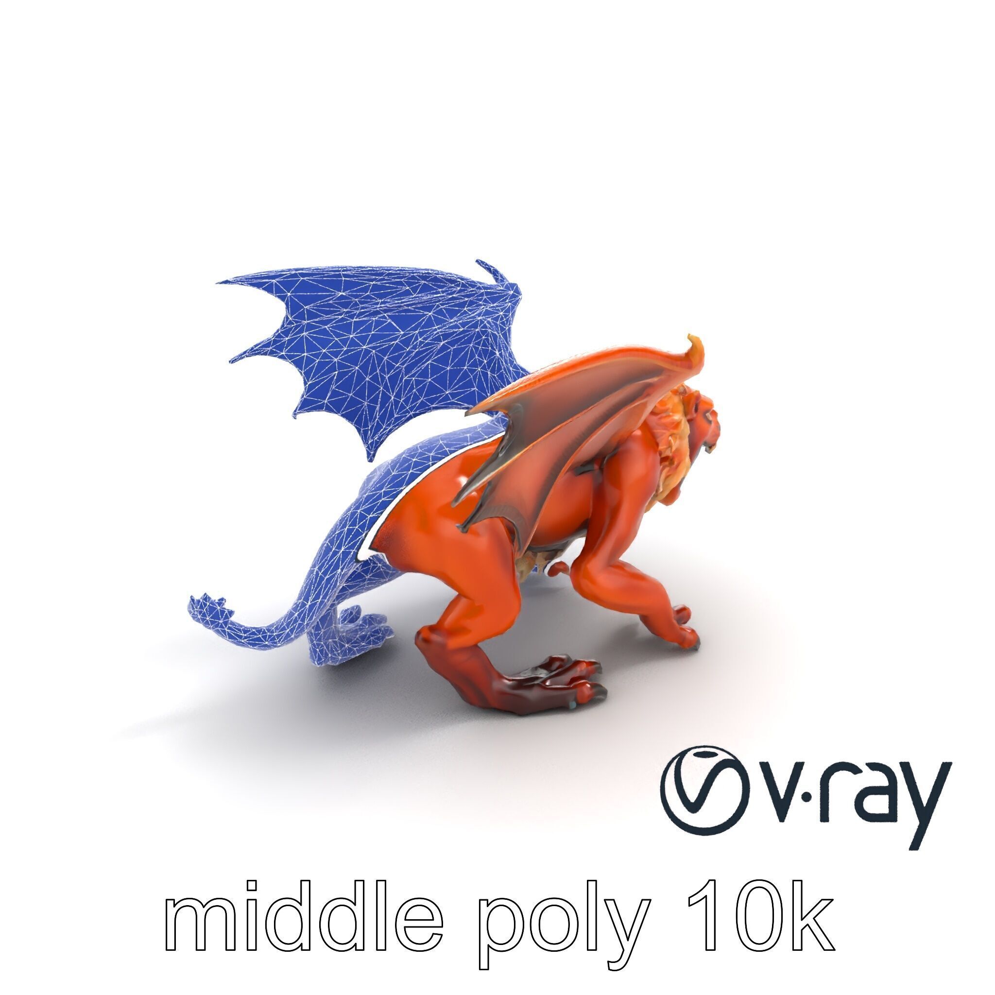 Ferocious Manticore Creature Model Pack Low-poly 3D model_15