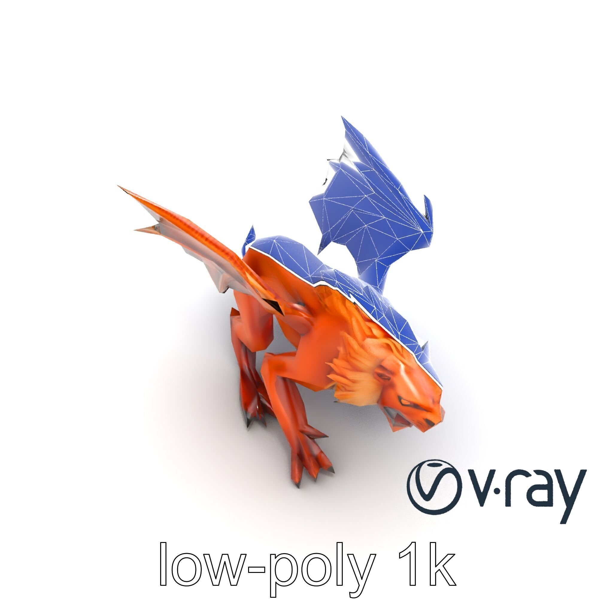 Ferocious Manticore Creature Model Pack Low-poly 3D model_23