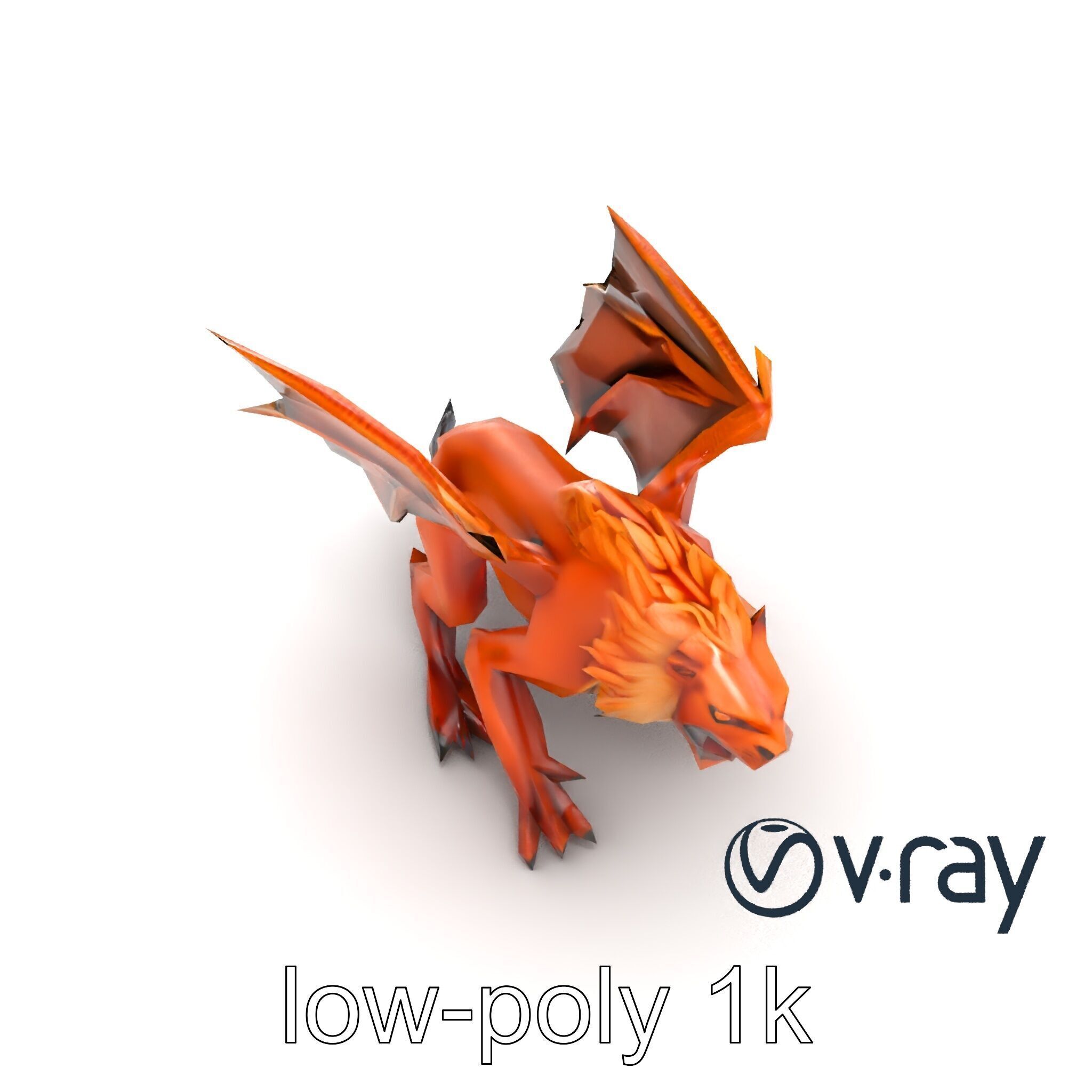 Ferocious Manticore Creature Model Pack Low-poly 3D model_12