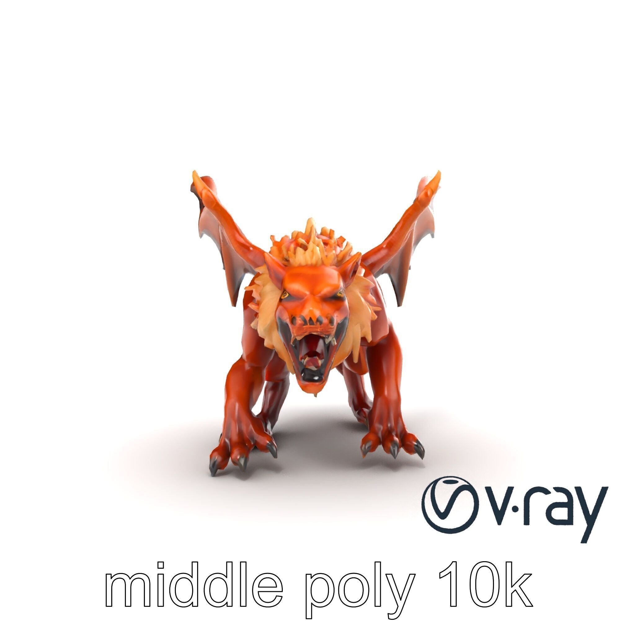 Ferocious Manticore Creature Model Pack Low-poly 3D model_17