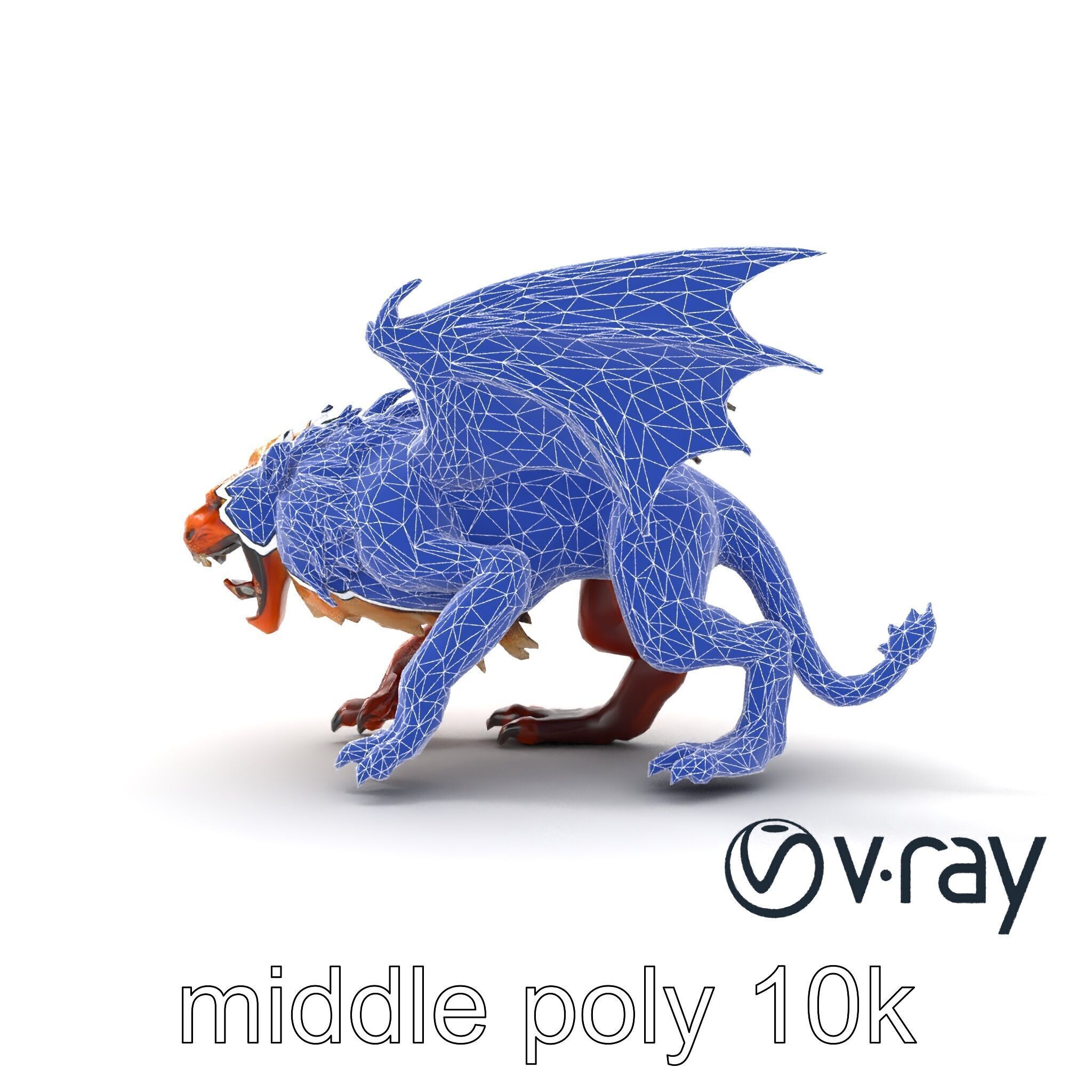 Ferocious Manticore Creature Model Pack Low-poly 3D model_30