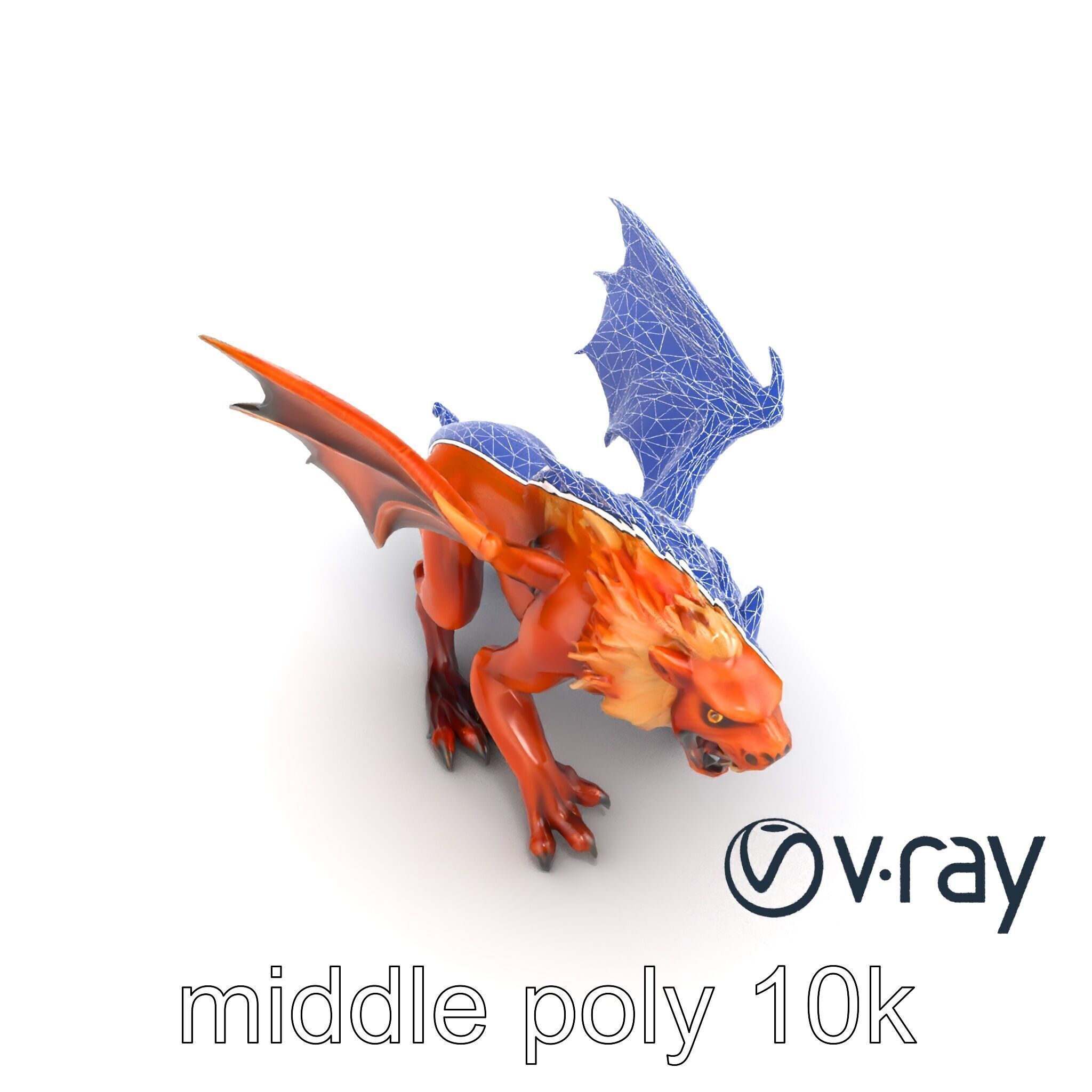 Ferocious Manticore Creature Model Pack Low-poly 3D model_19