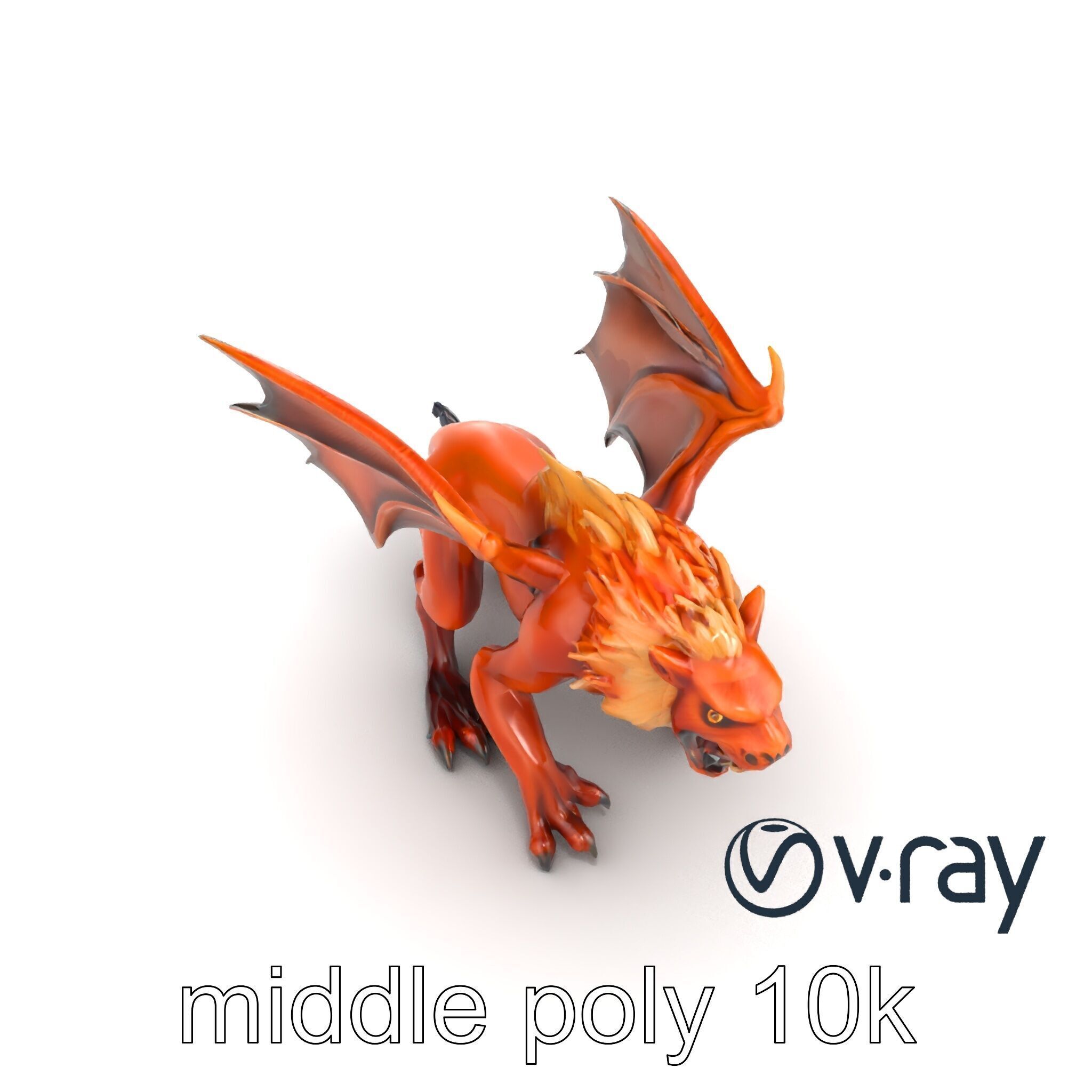 Ferocious Manticore Creature Model Pack Low-poly 3D model_27