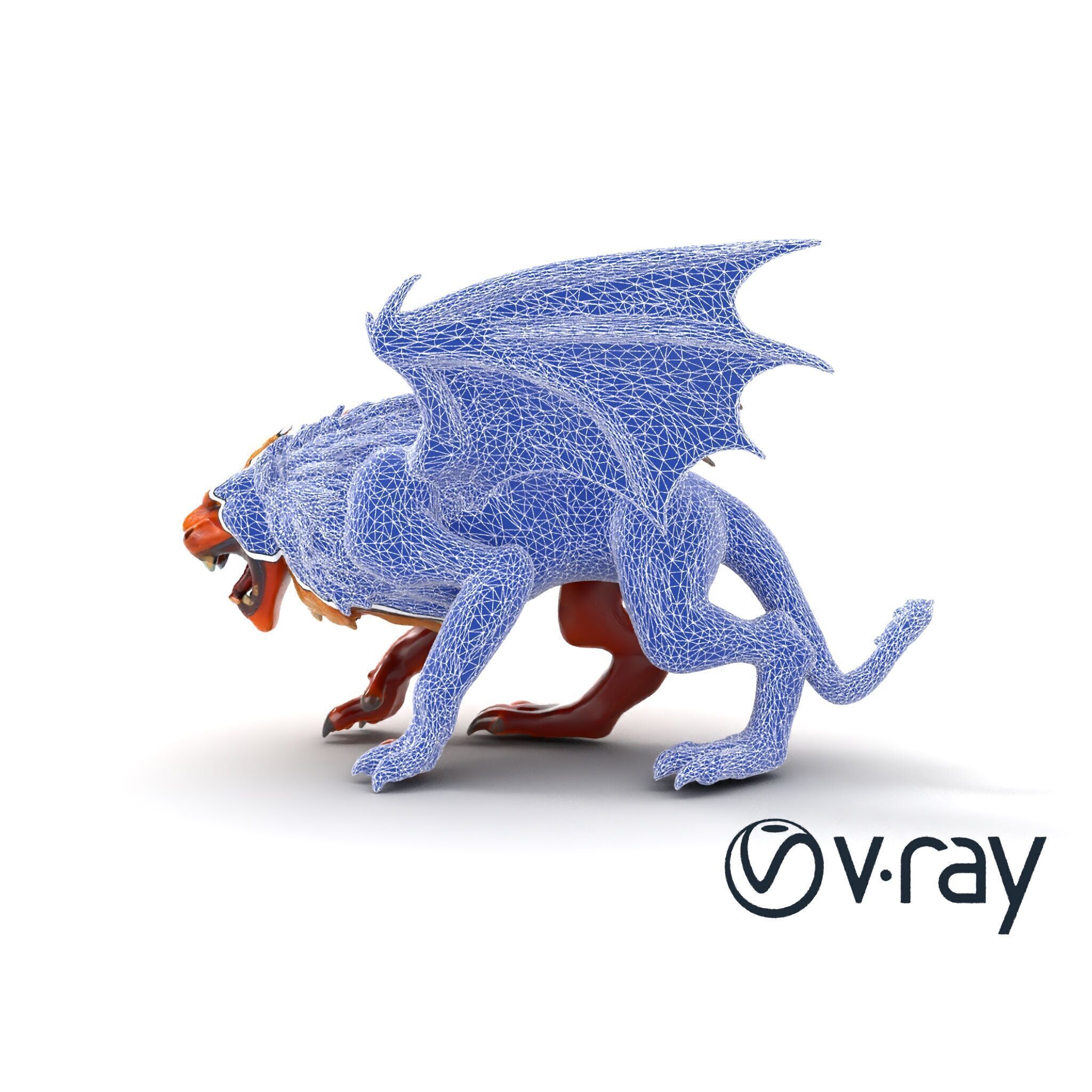 Ferocious Manticore Creature Model Pack Low-poly 3D model_29