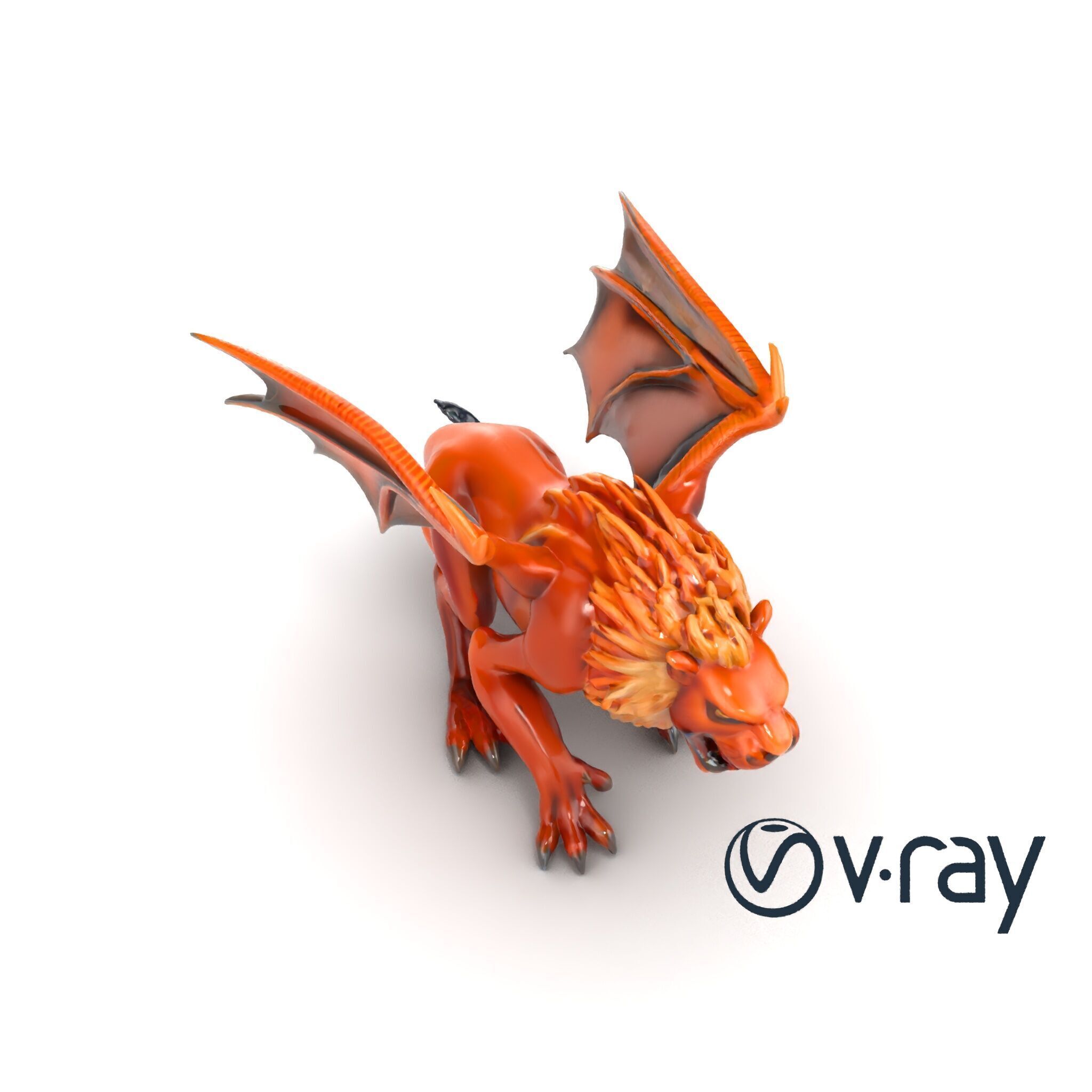 Ferocious Manticore Creature Model Pack Low-poly 3D model_22